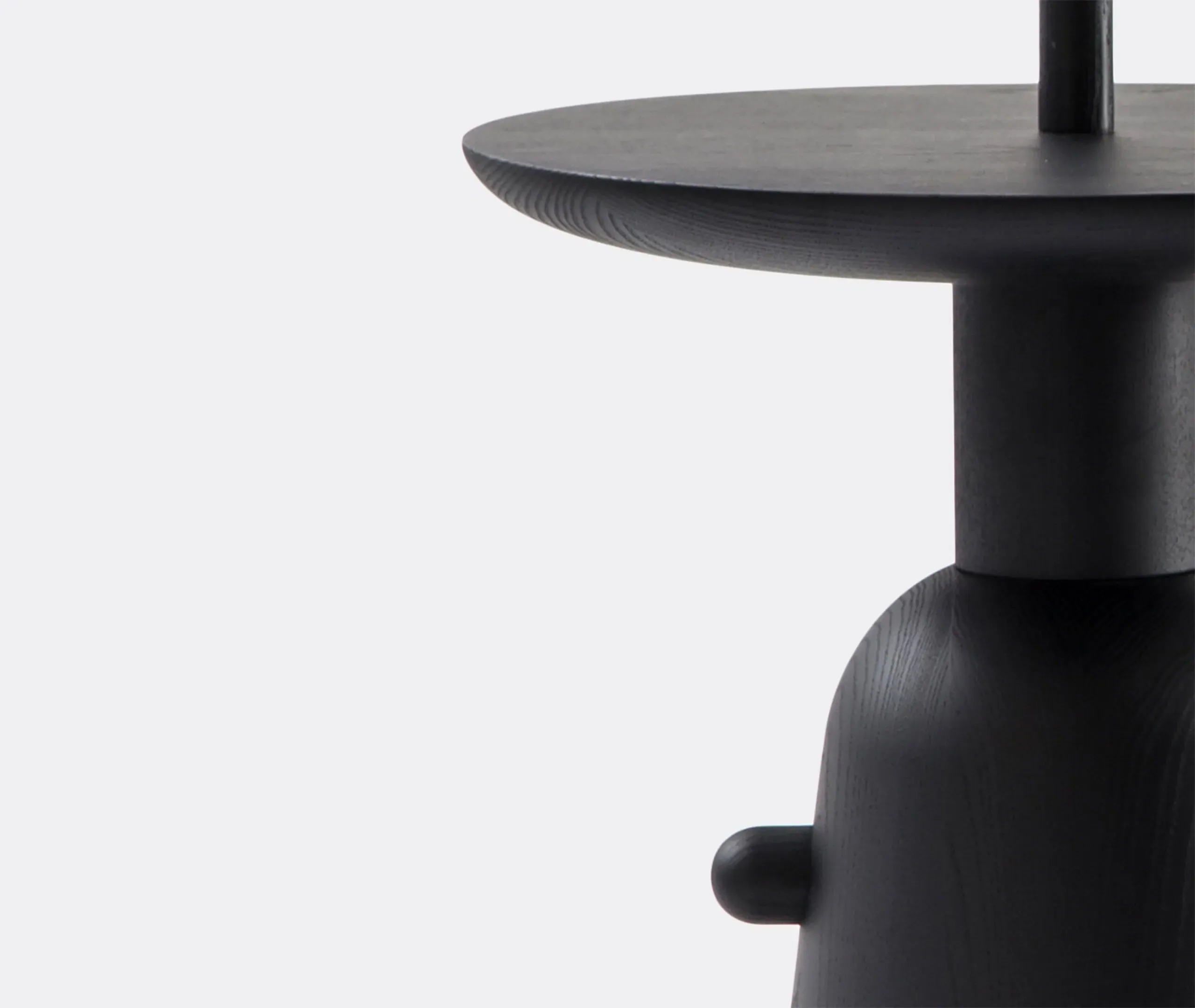 Sculptural Dining Table - Black, Ash Wood