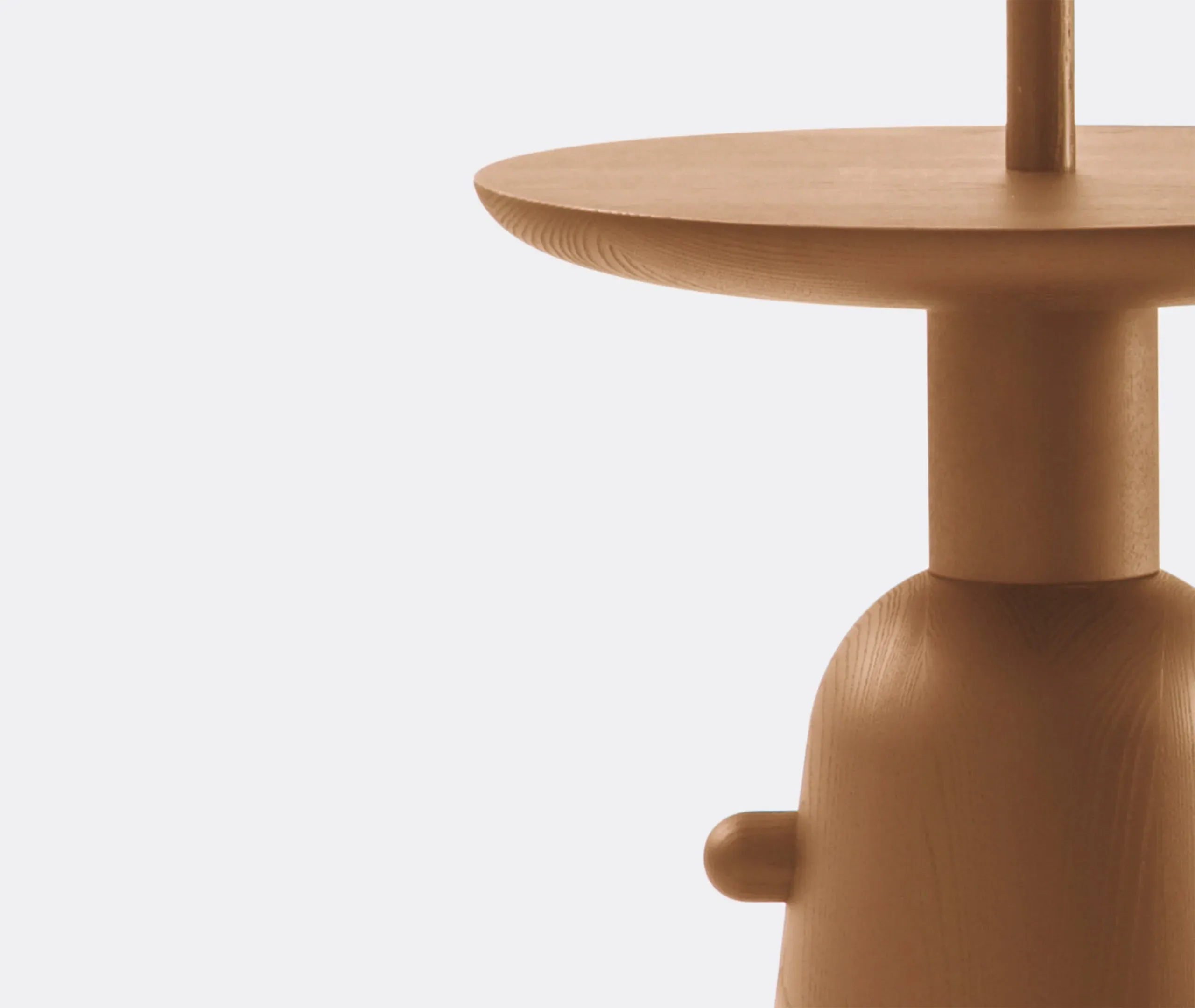 Sculptural Dining Table - Brown, Walnut Wood