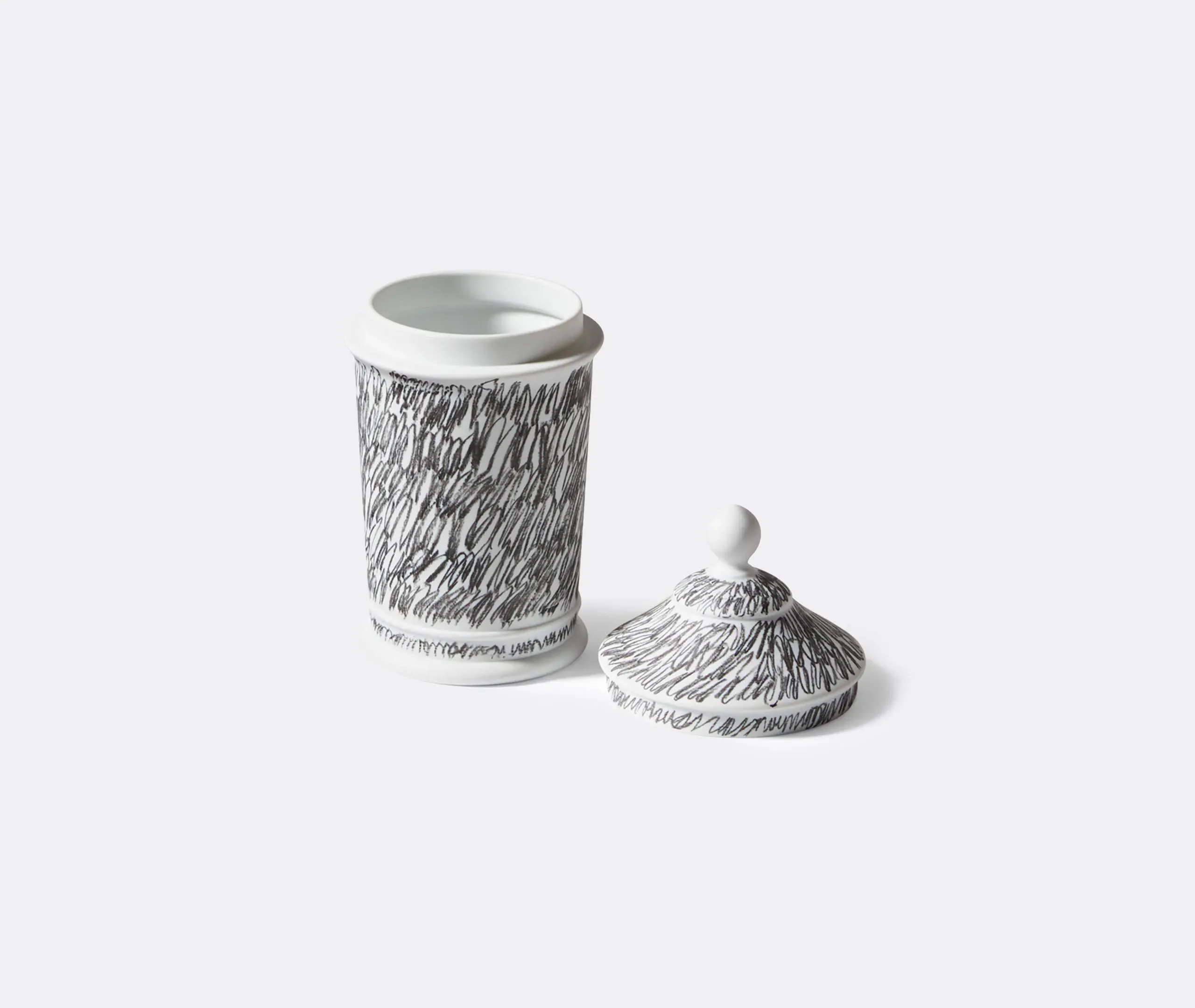 Slim Spherical Container - Black, Porcelain
