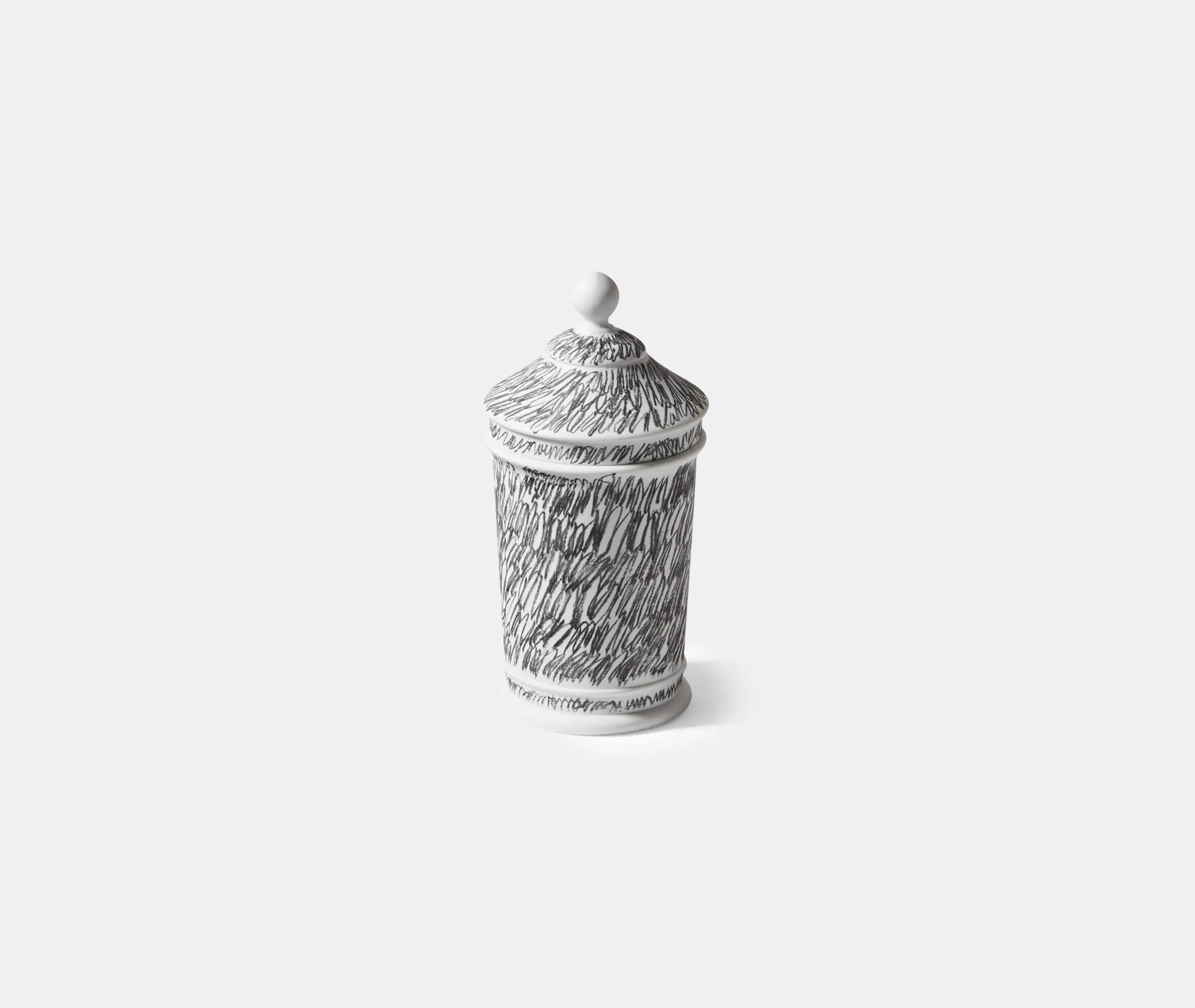 Slim Spherical Container - Black, Porcelain