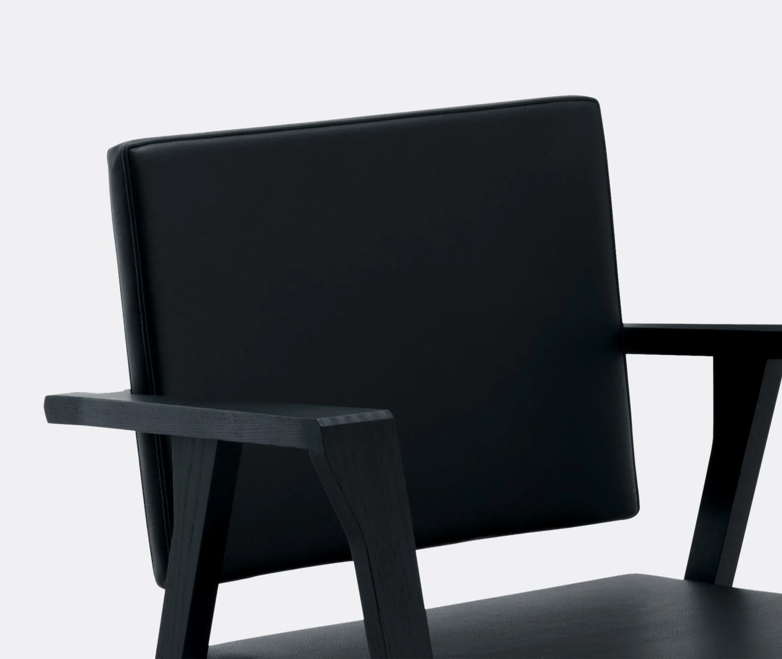 Small Armchair - Black, Leather