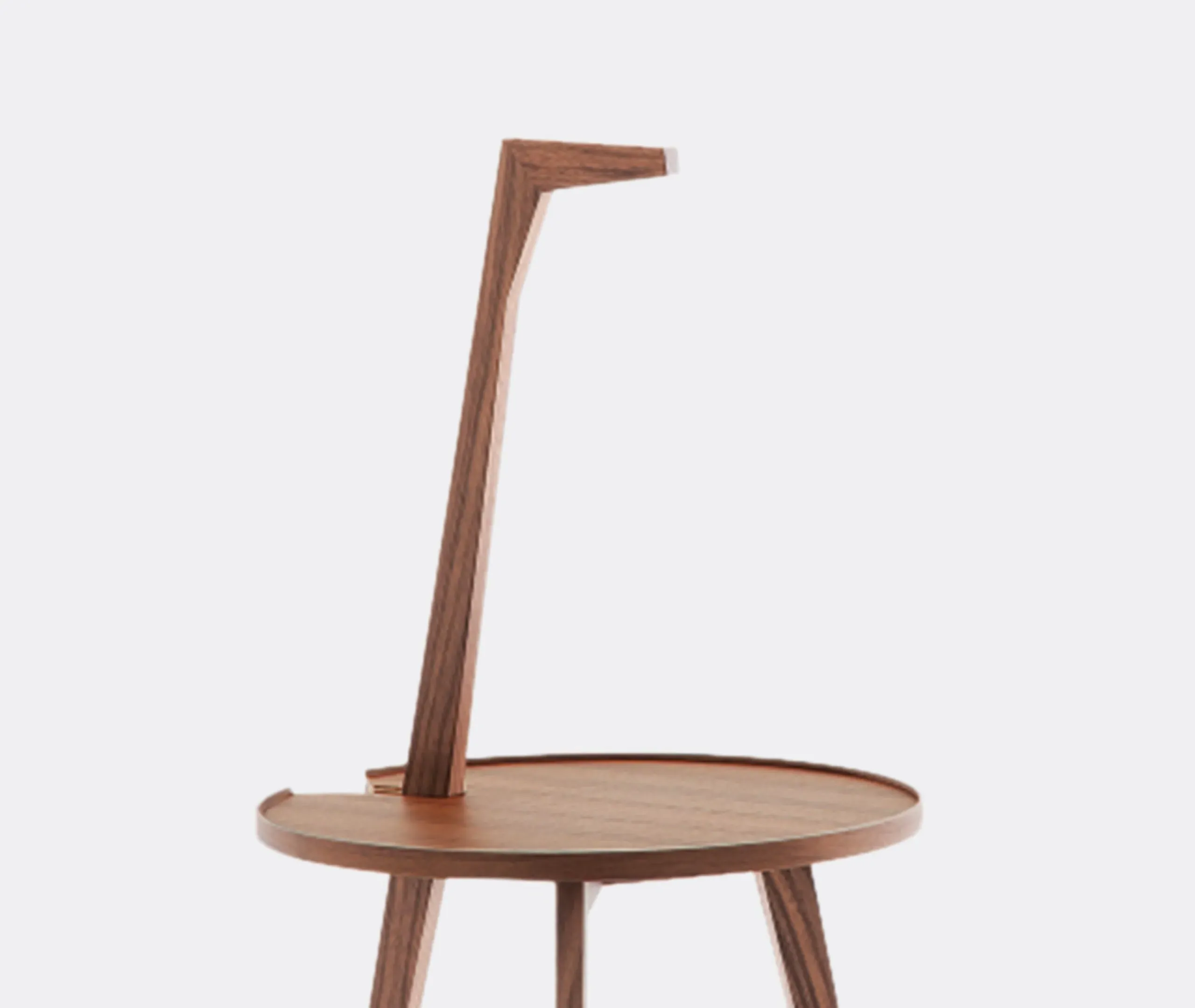 Small Side Table with Handle - Brown, Walnut