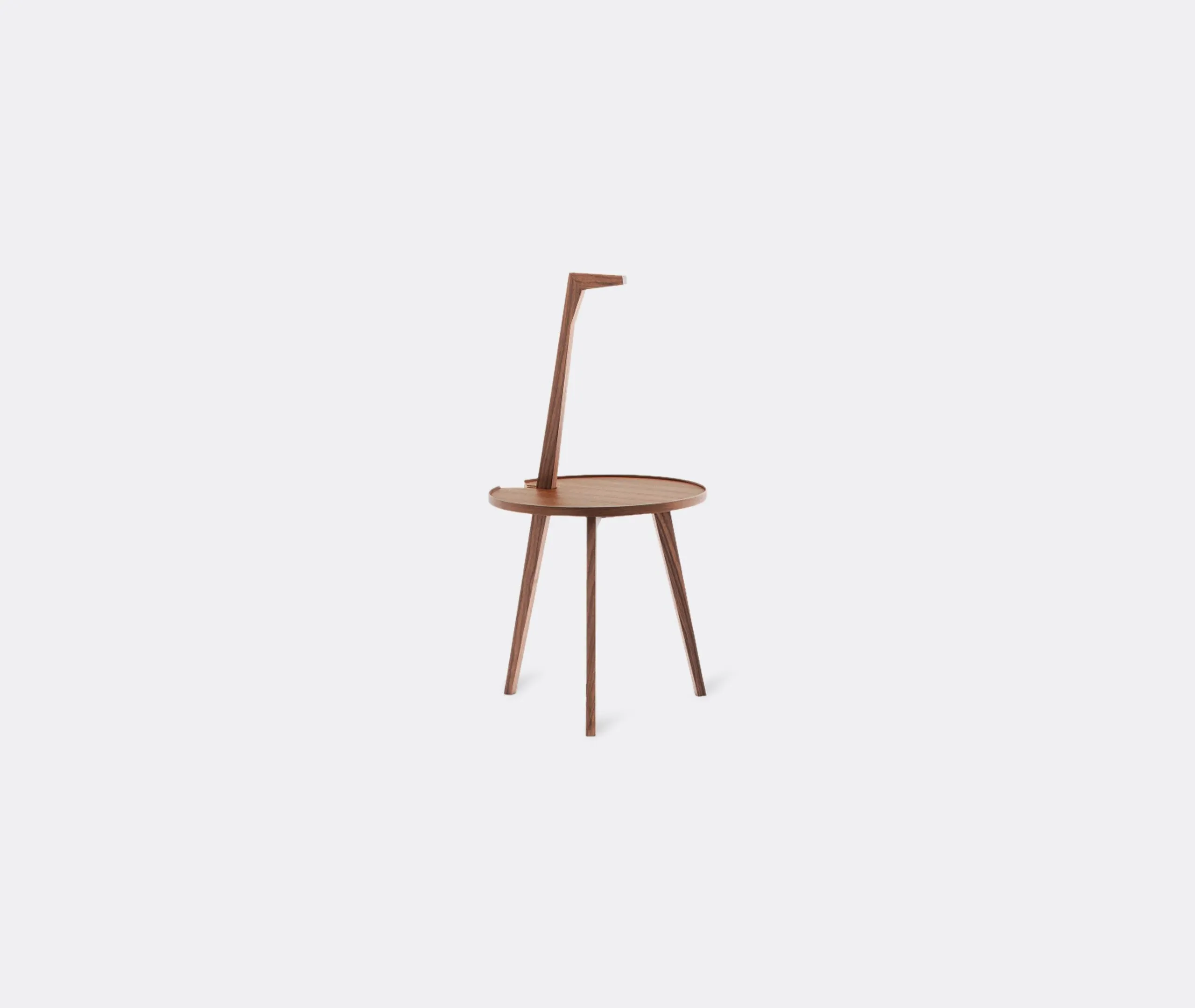 Small Side Table with Handle - Brown, Walnut