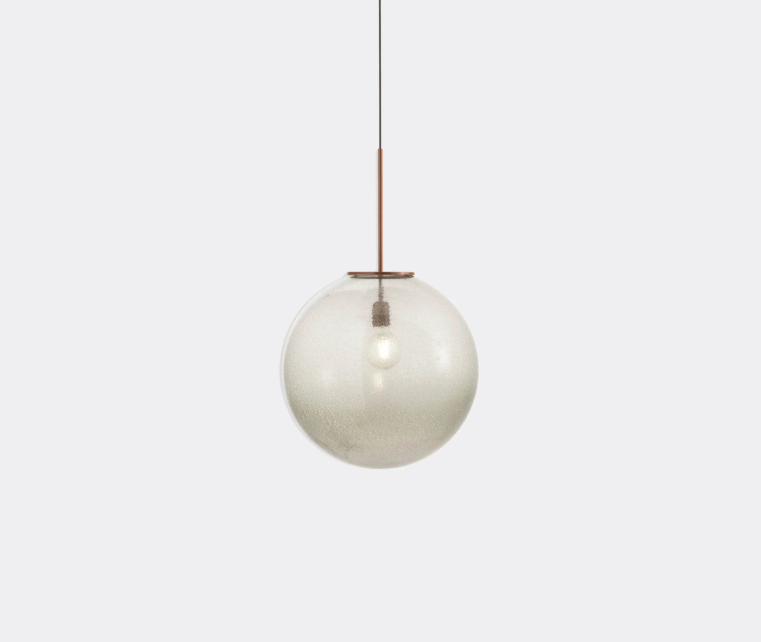 Sphere Pendant Lamp UK Plug - Grey, Glass