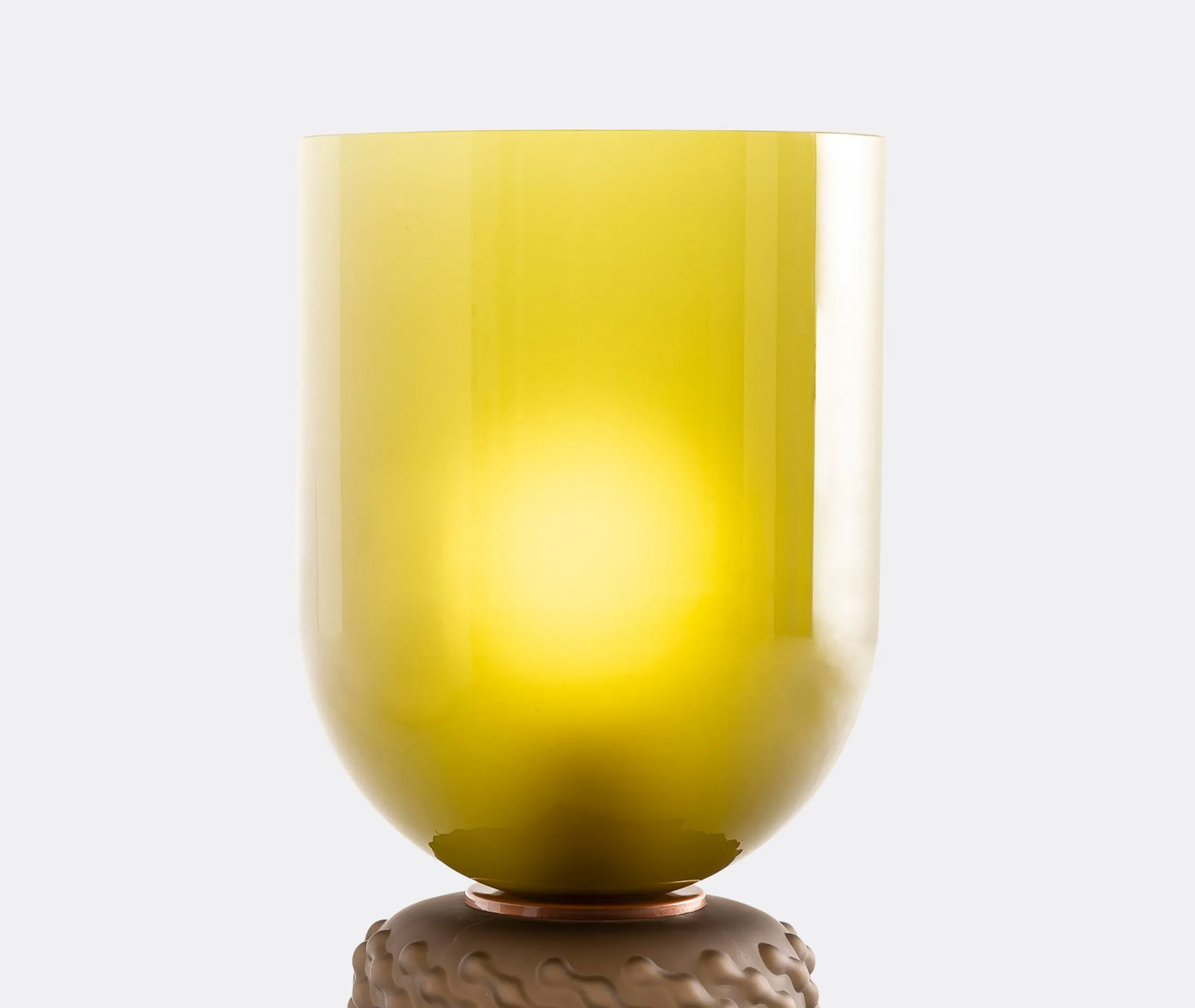 Table Lamp with Marble Base - Green, Textured
