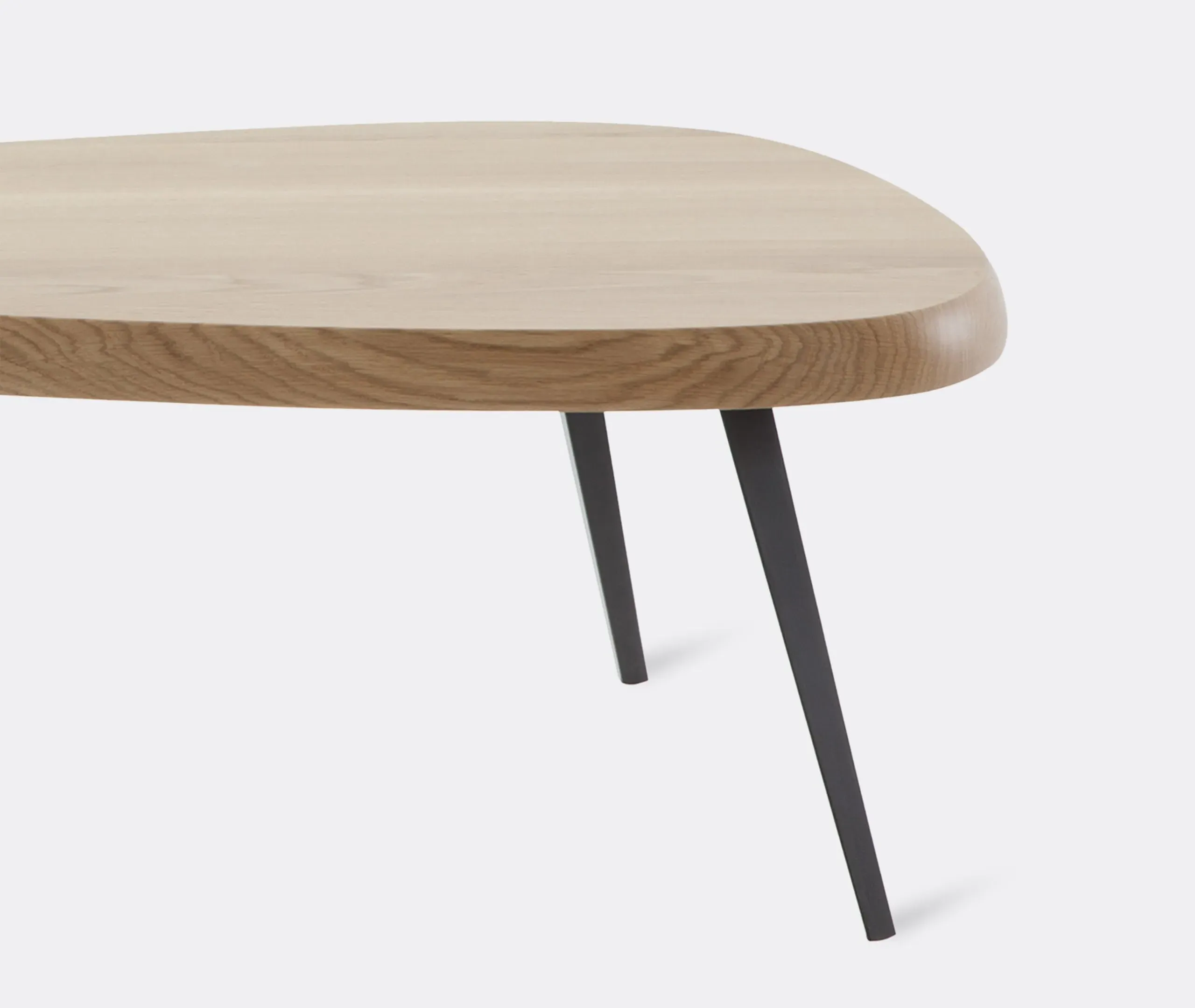 Triangular Low Table - Beige, Oak