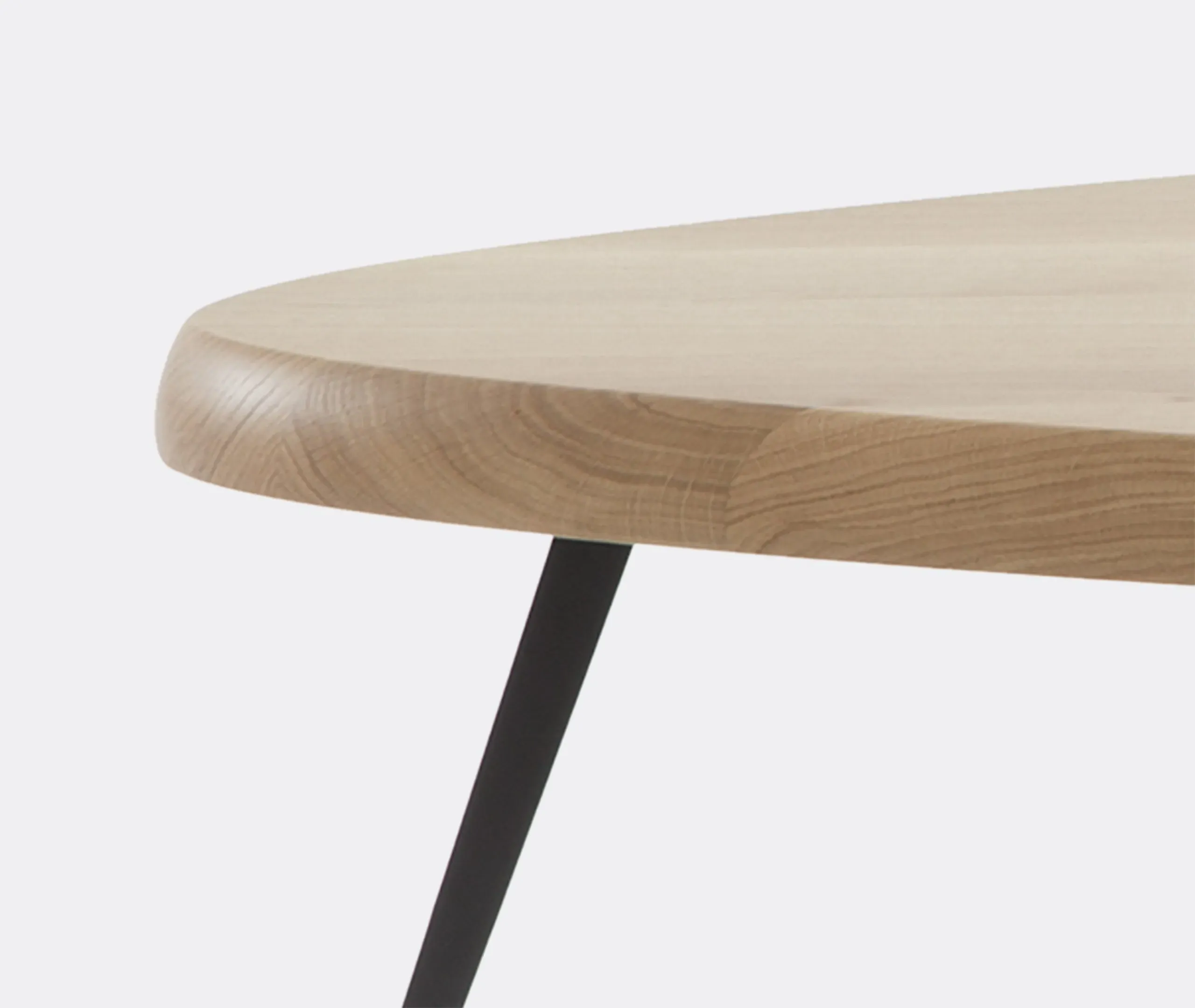 Triangular Low Table - Beige, Oak