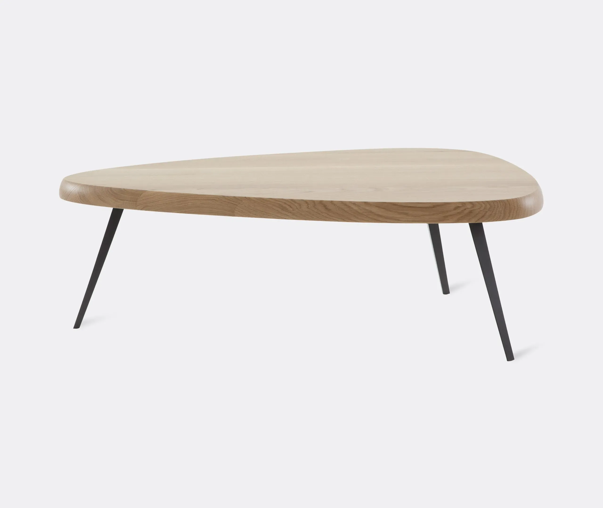Triangular Low Table - Beige, Oak image