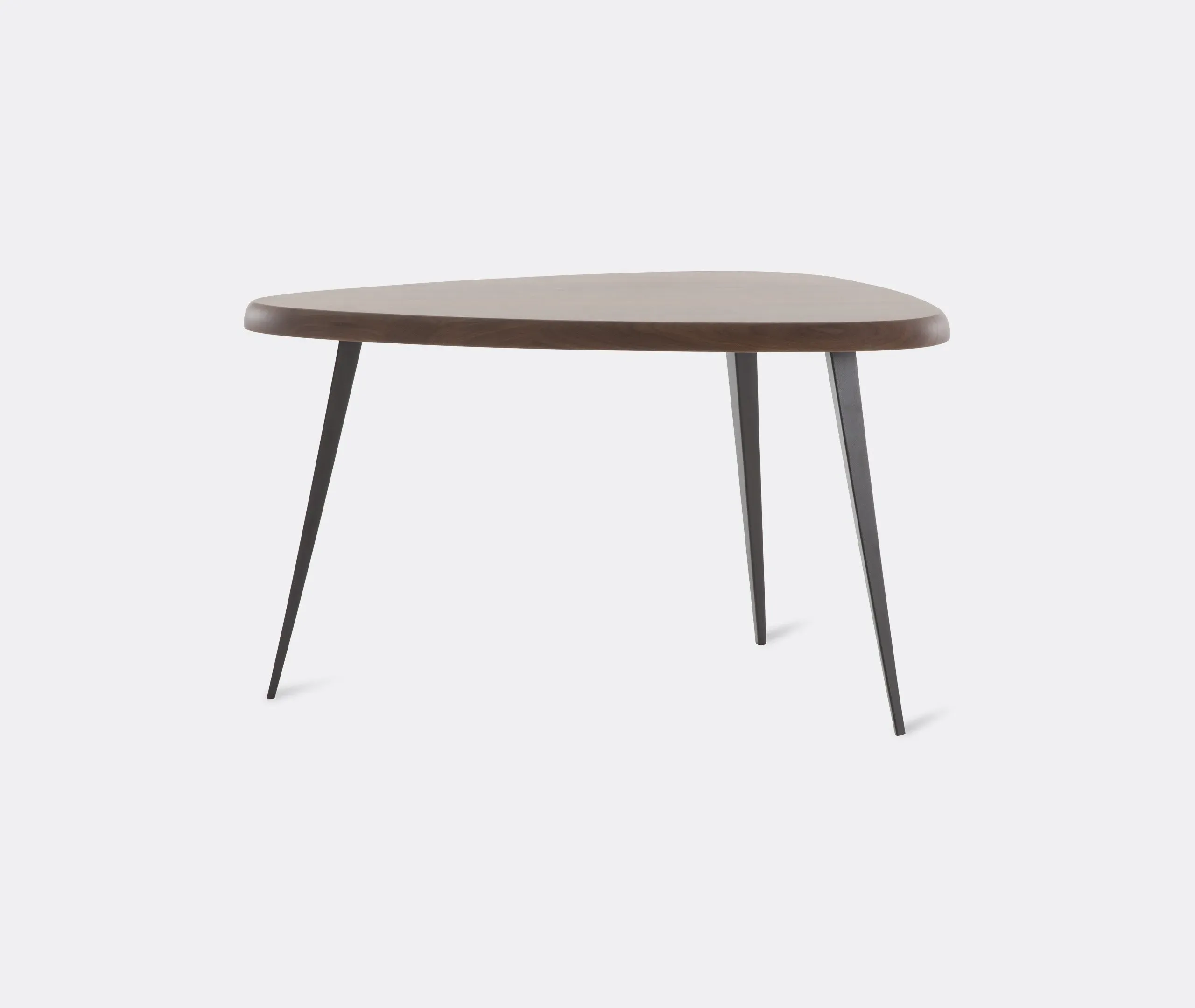 Triangular Side Table - Brown, Walnut Wood image