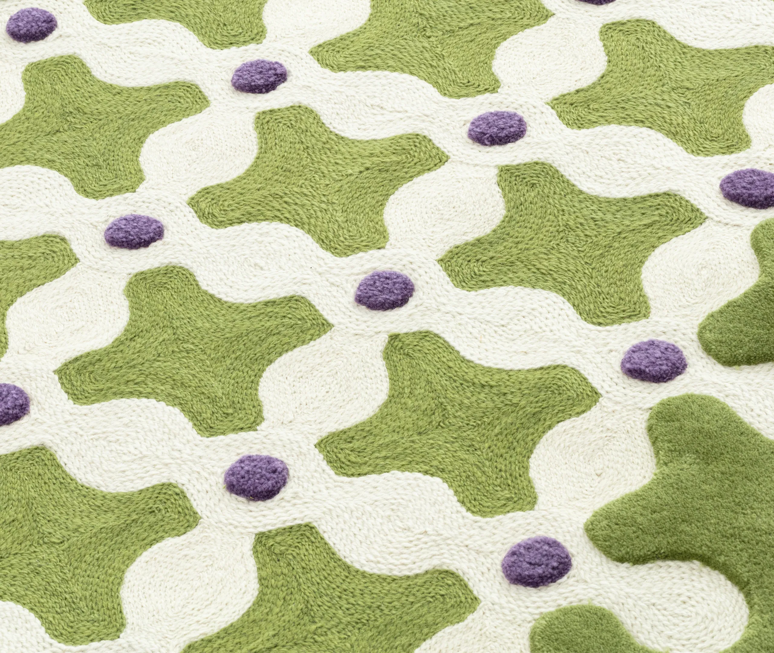 Criss Cross Runner Rug - Green