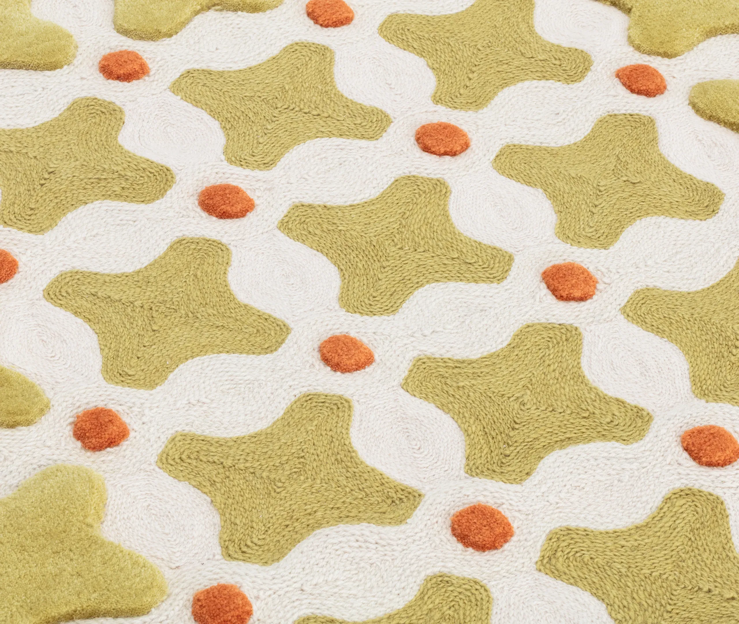 India Mahdavi Criss Cross Runner Rug - Mustard