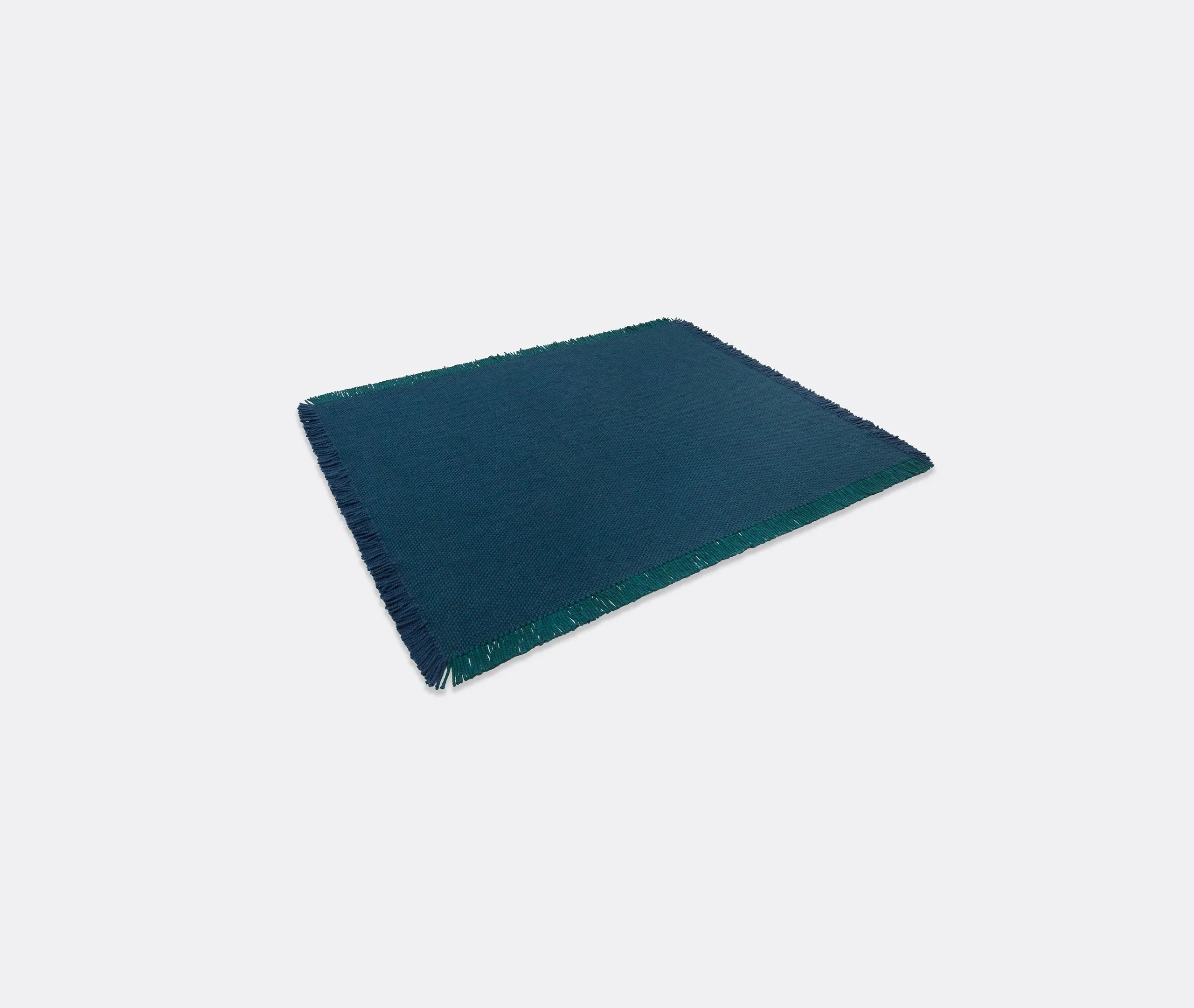Medium Night Rug with Fringe - Midnight, Wool