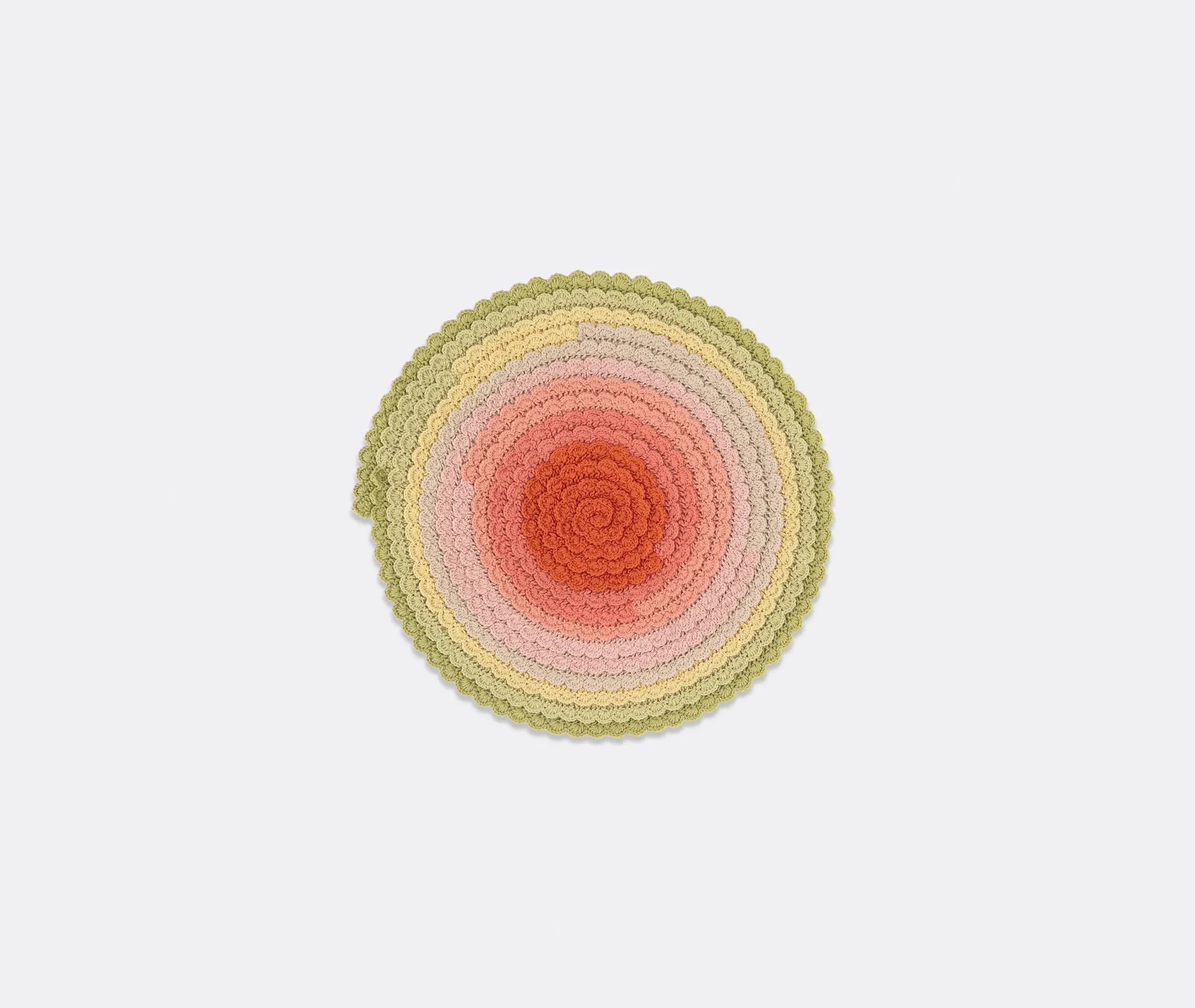 Round Swirl Rug - Multicolor, Wool image