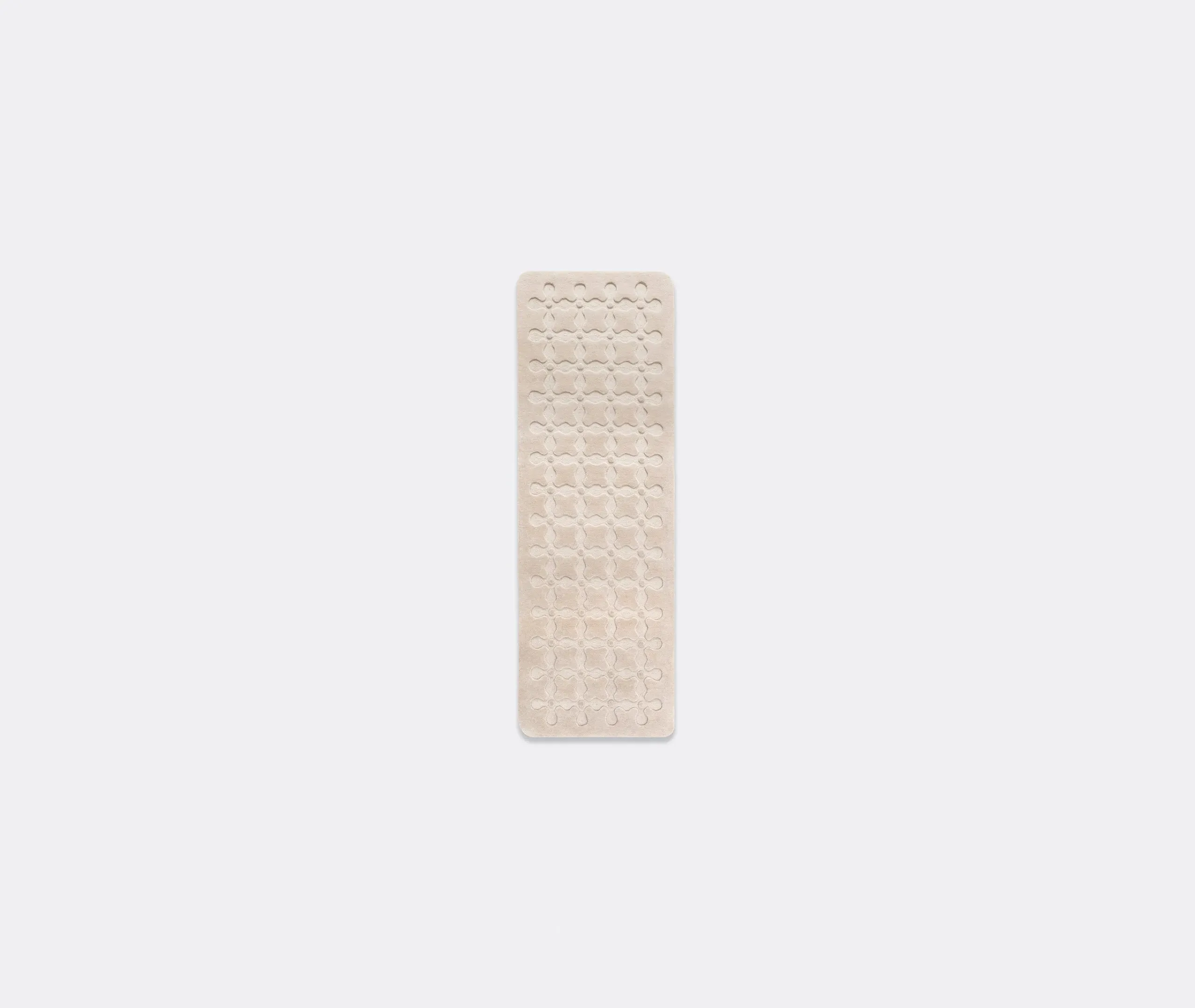 Runner Rug with Geometric Pattern - Cream image