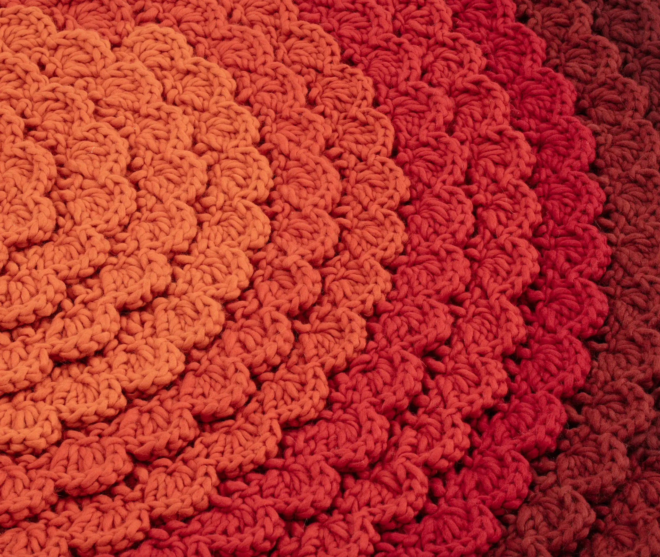 Swirl Rug - Red Multicolor, Wool