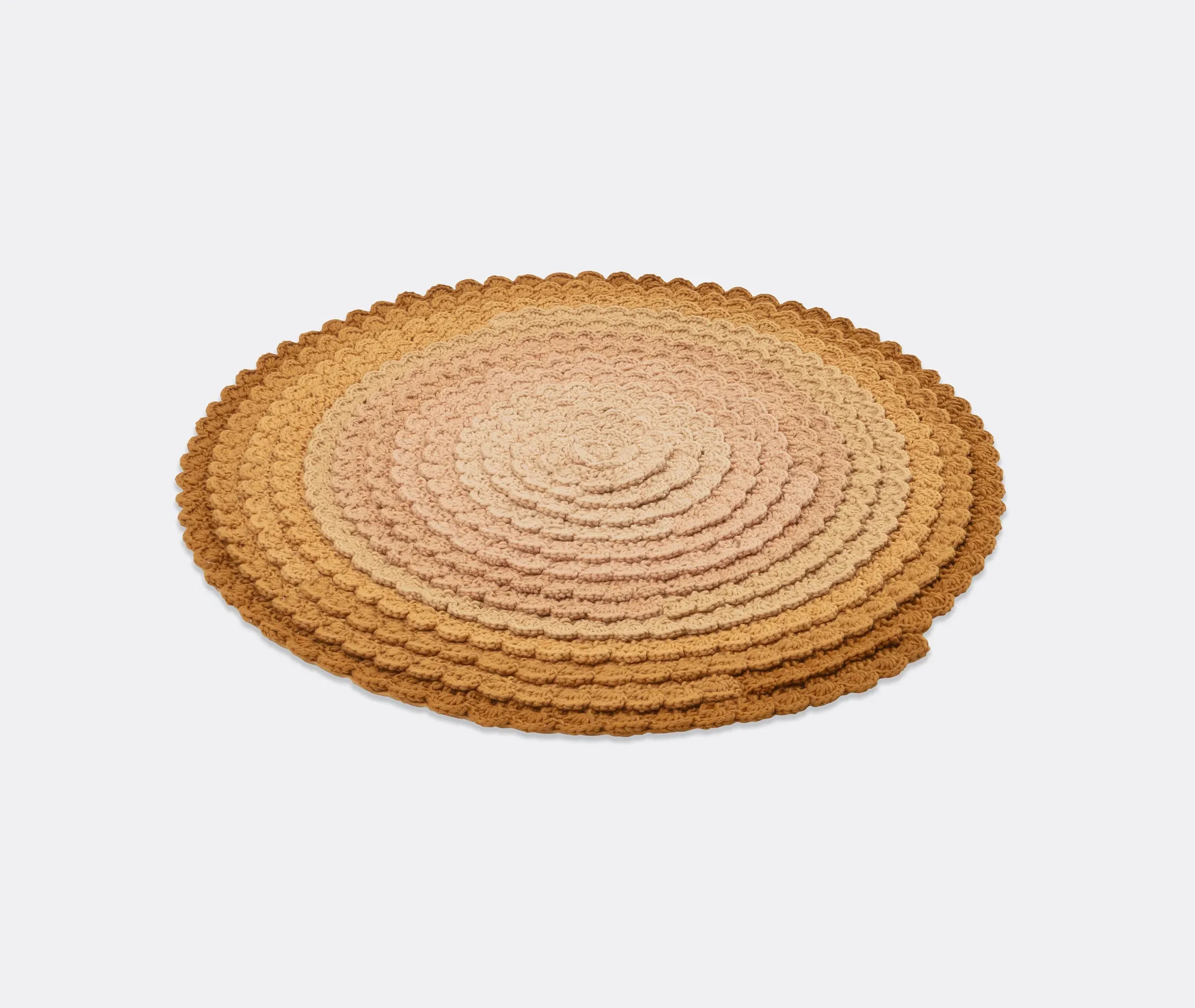 Swirl Rug - Yellow Multicolor, Wool