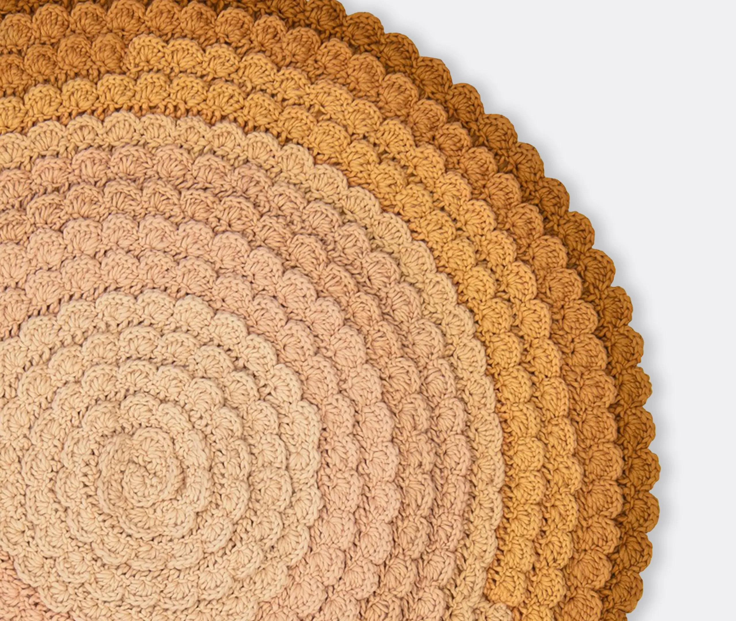 Swirl Rug - Yellow Multicolor, Wool