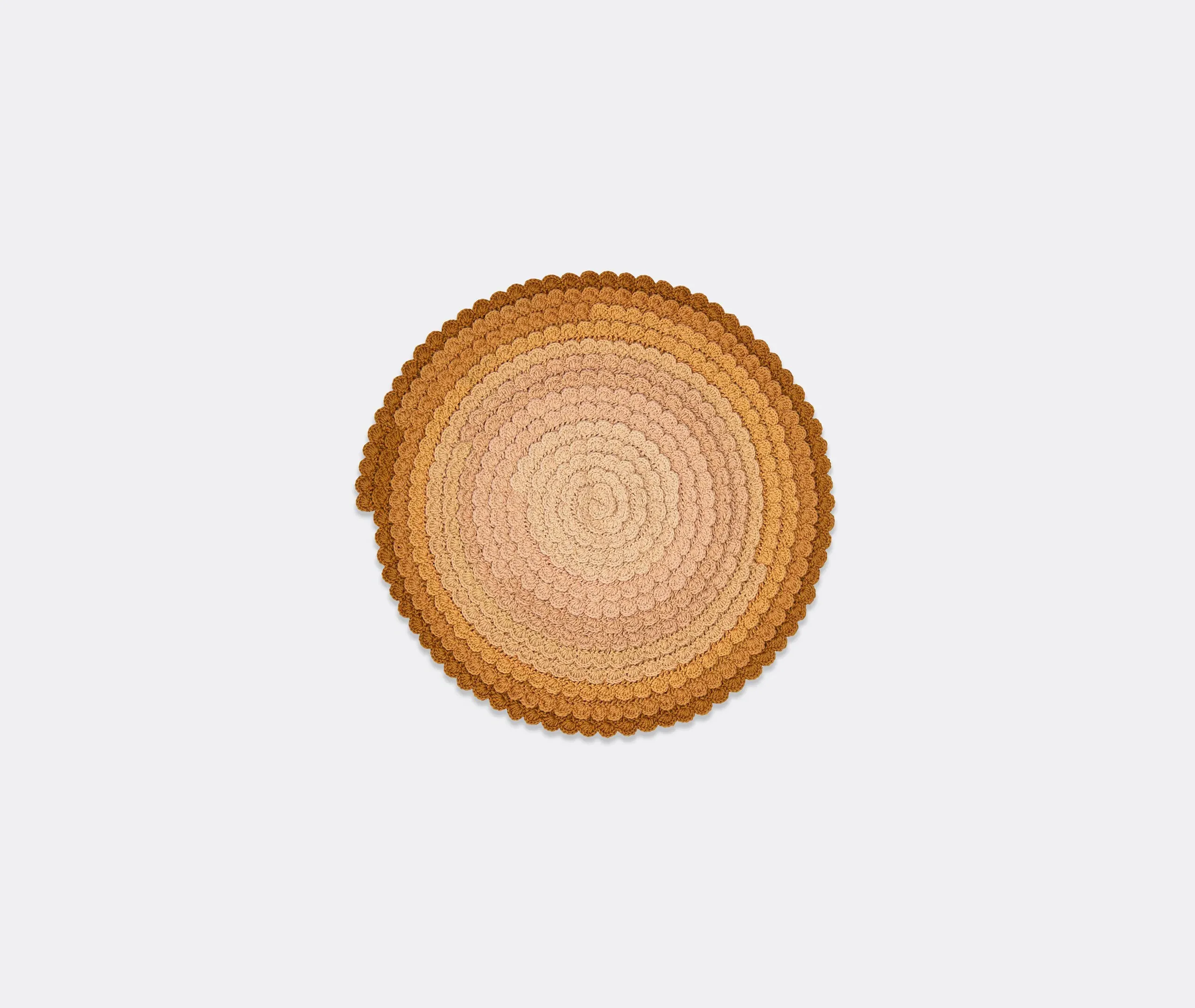 Swirl Rug - Yellow Multicolor, Wool