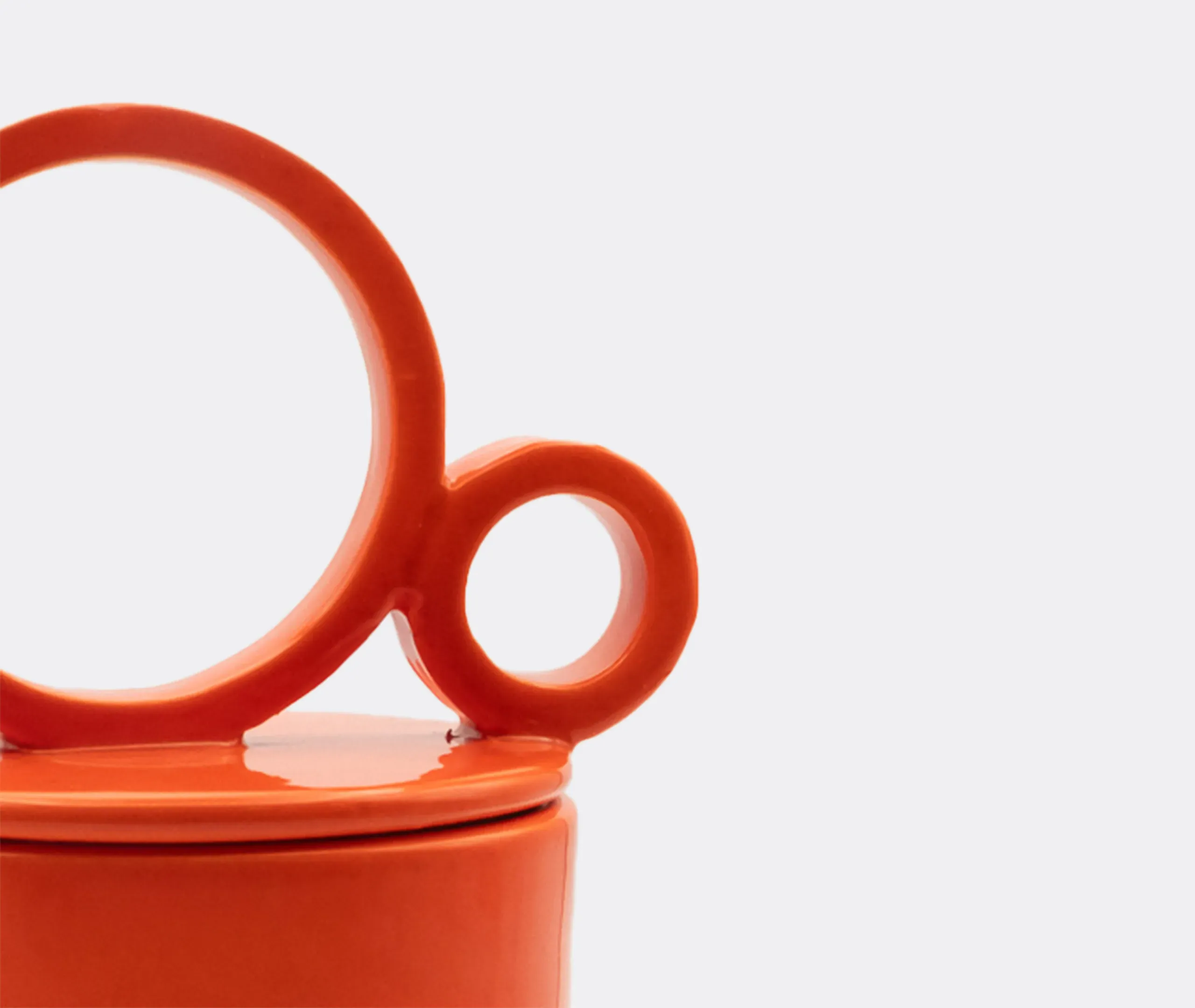 Cachi Cup Candle with Handle - Orange, Ceramic