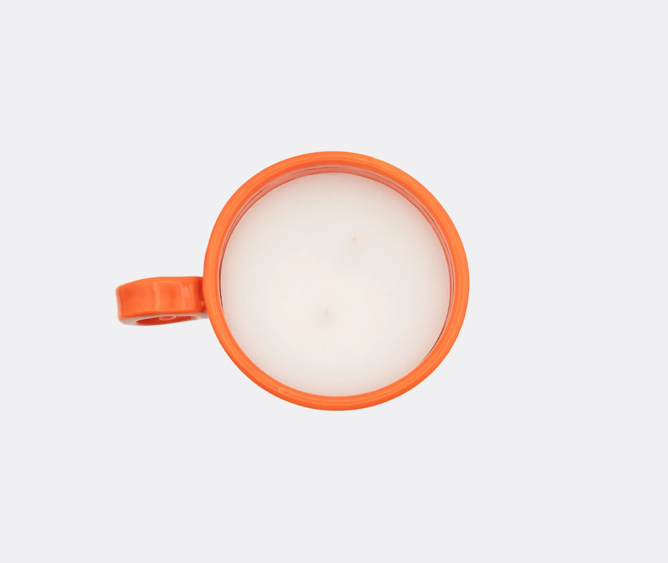 Cachi Cup Candle with Handle - Orange, Ceramic