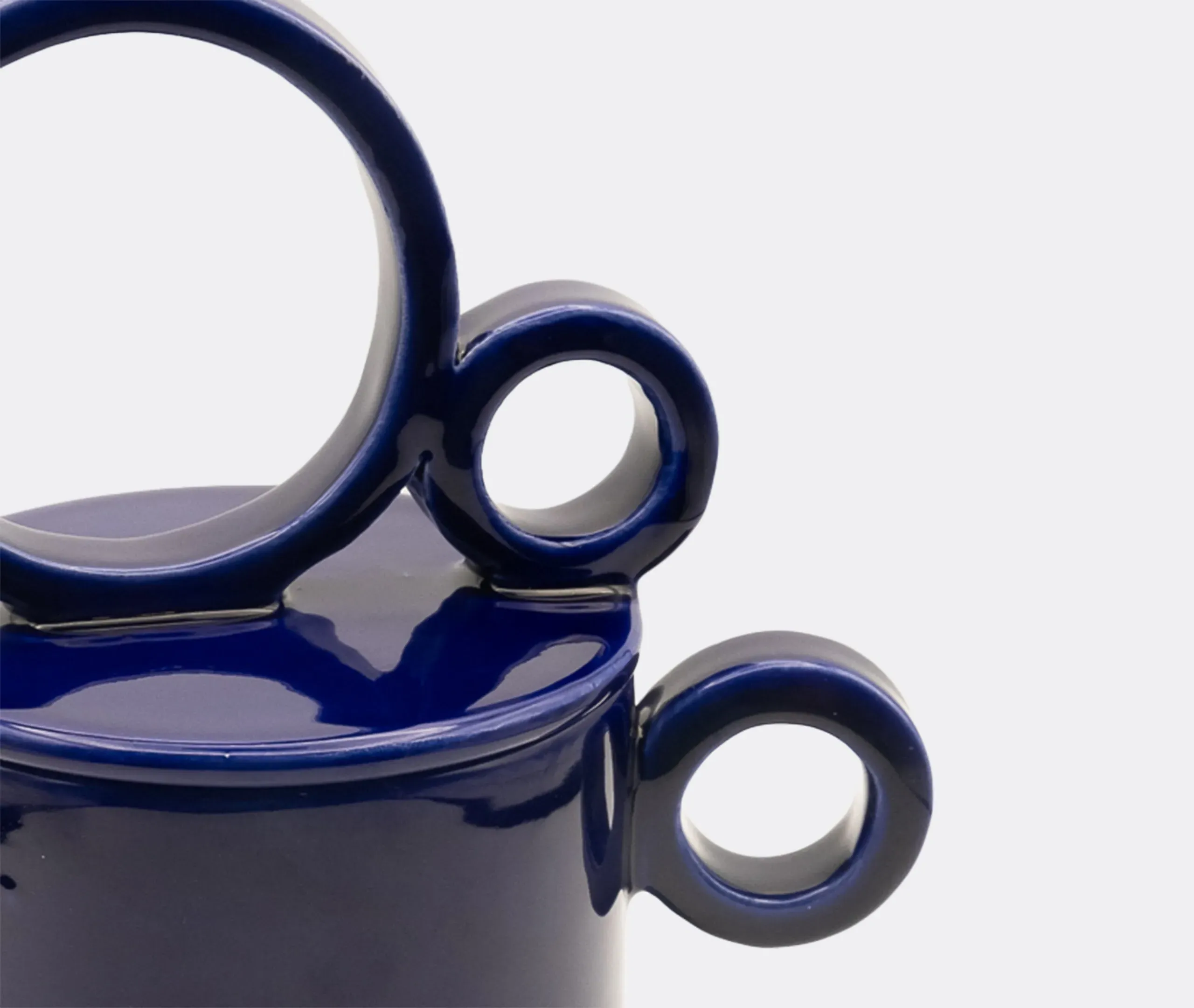 Cup Candle with Lid - Blue, Ceramic