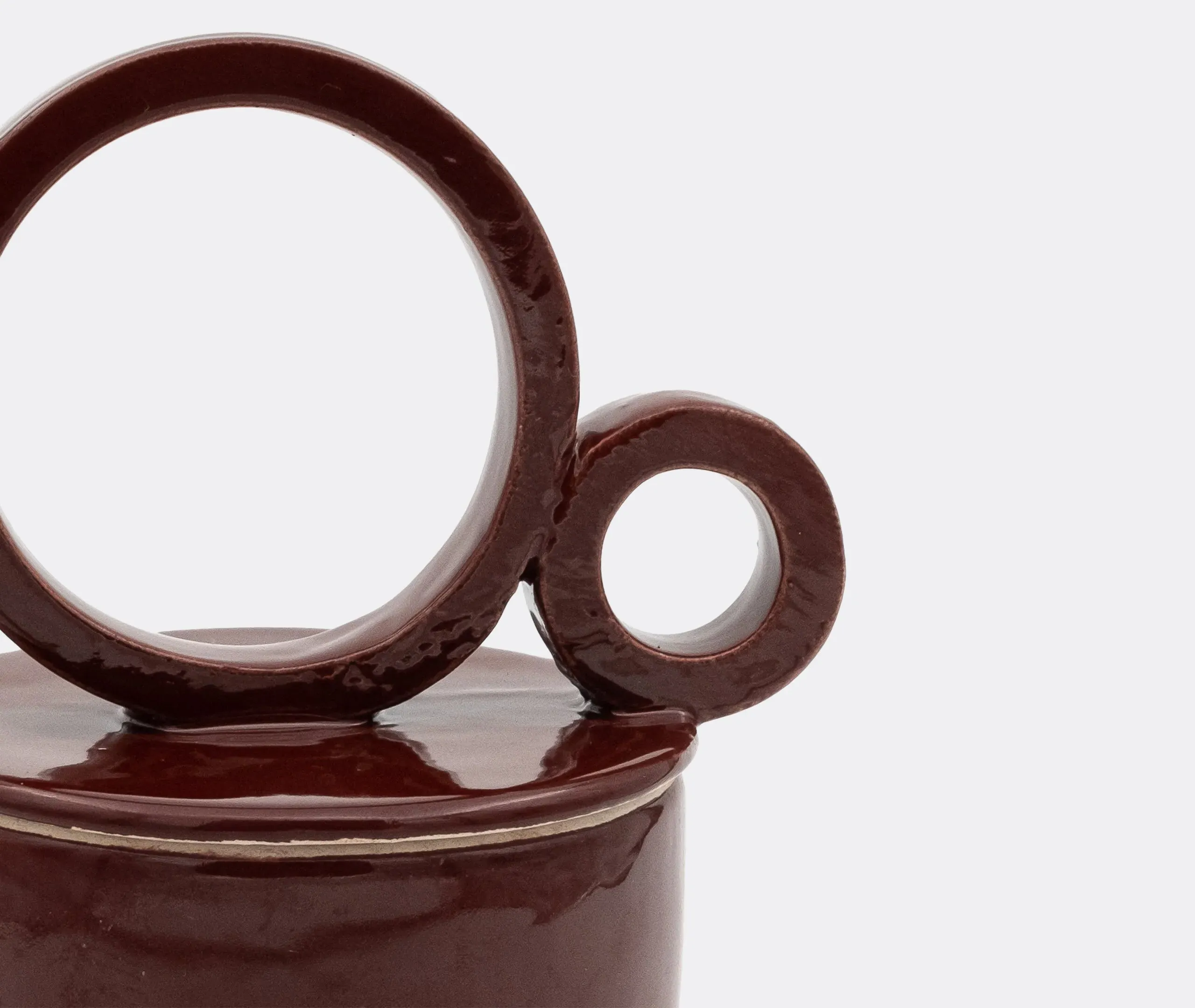 Cup-Shaped Scented Candle - Brown, Ceramic