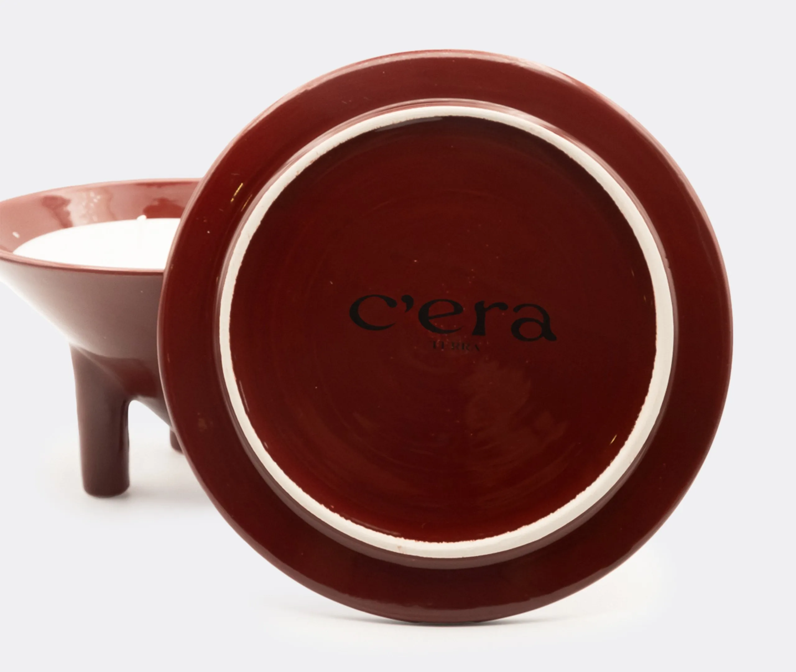 Drop-Shaped Scented Candle - Brown, Ceramic