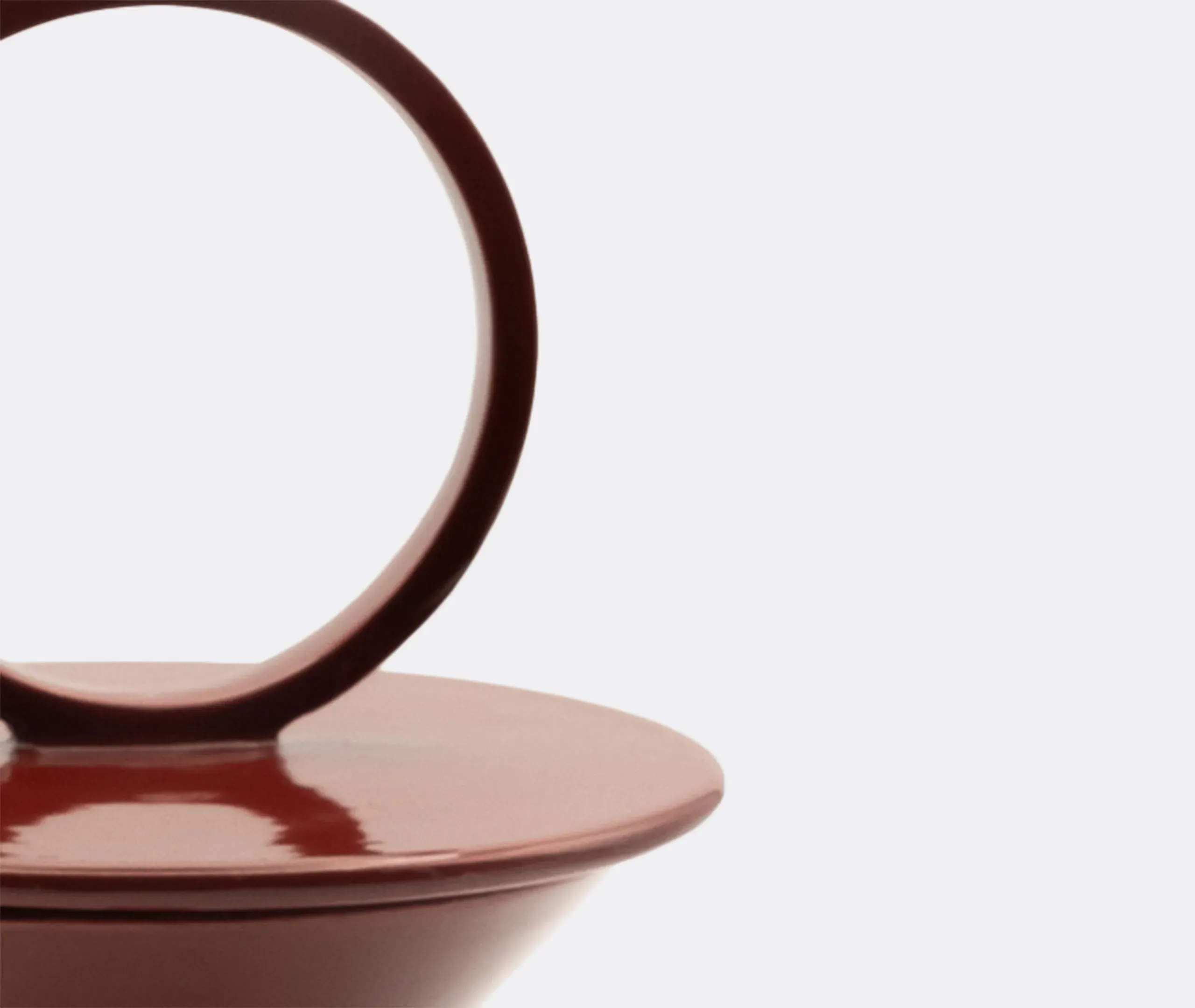 Drop-Shaped Scented Candle - Brown, Ceramic