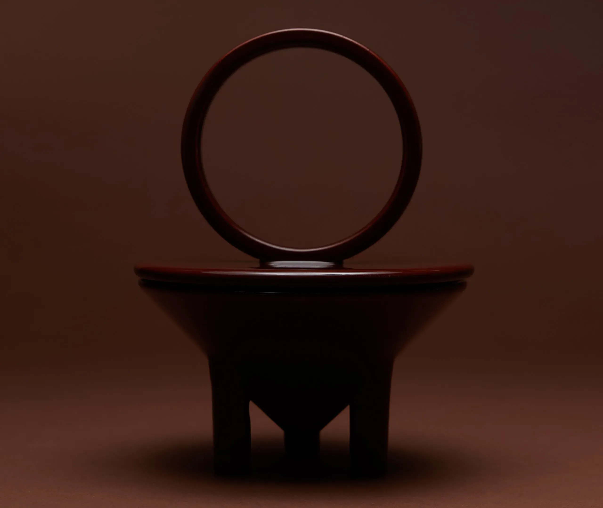 Drop-Shaped Scented Candle - Brown, Ceramic