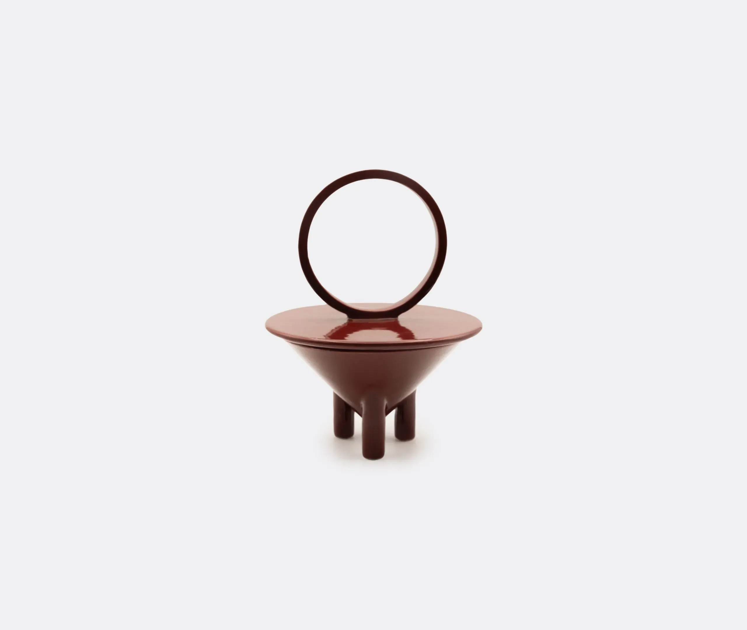 Drop-Shaped Scented Candle - Brown, Ceramic