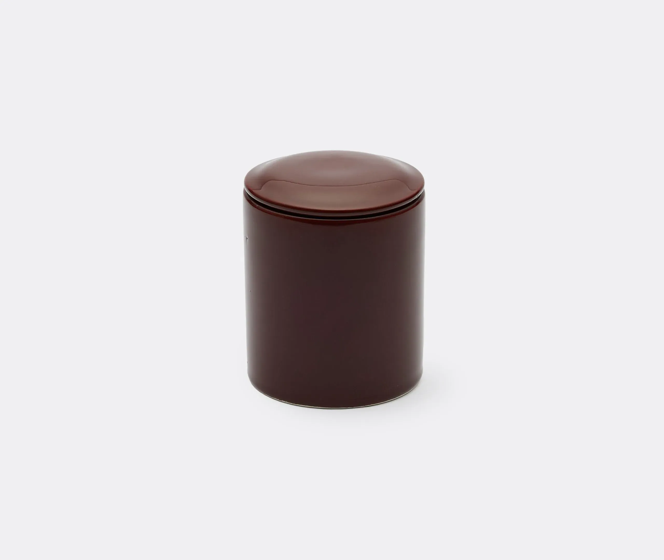 Tumbler-Shaped Scented Candle - Brown, Ceramic image