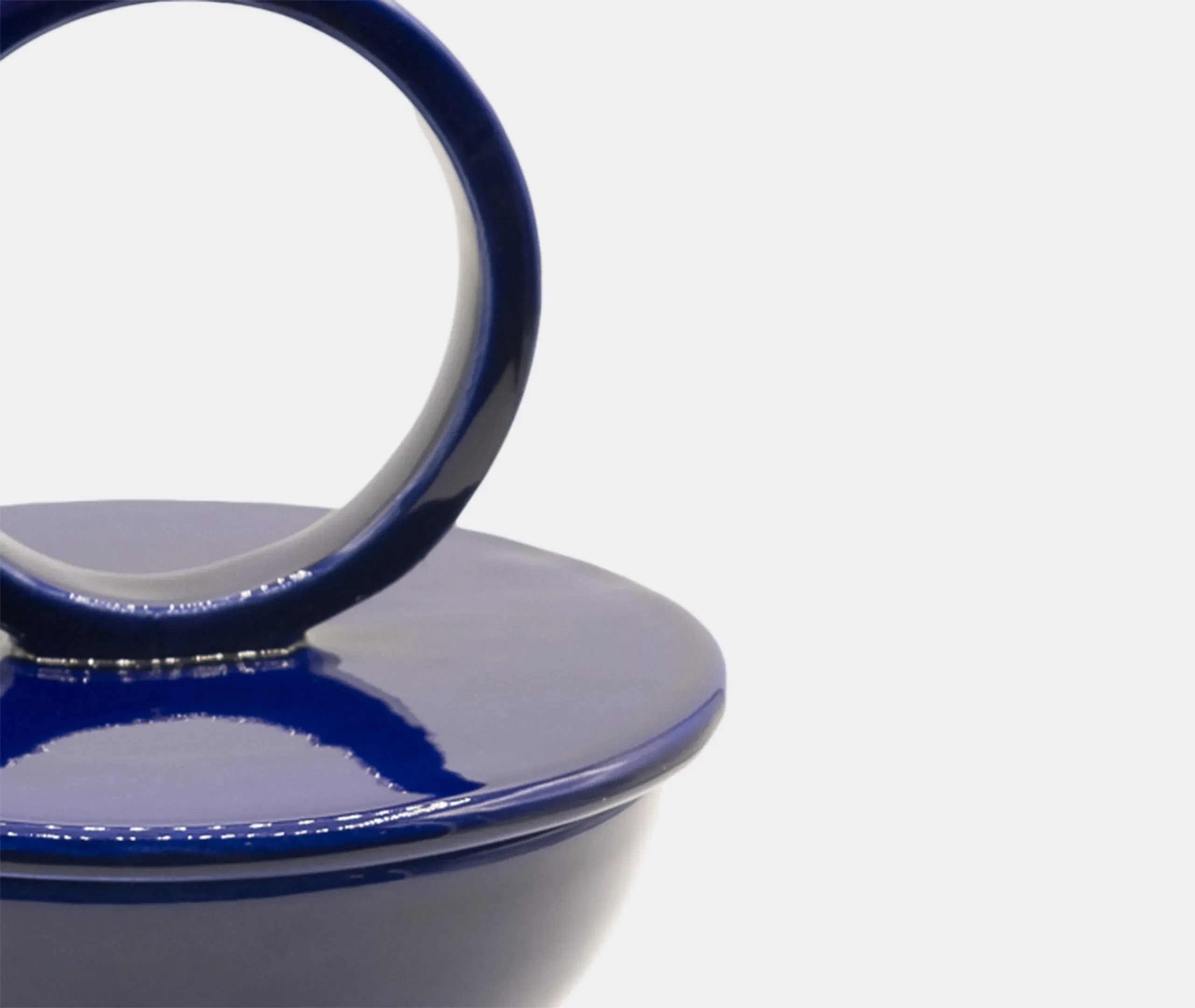 Wok Candle with Lid - Blue, Ceramic