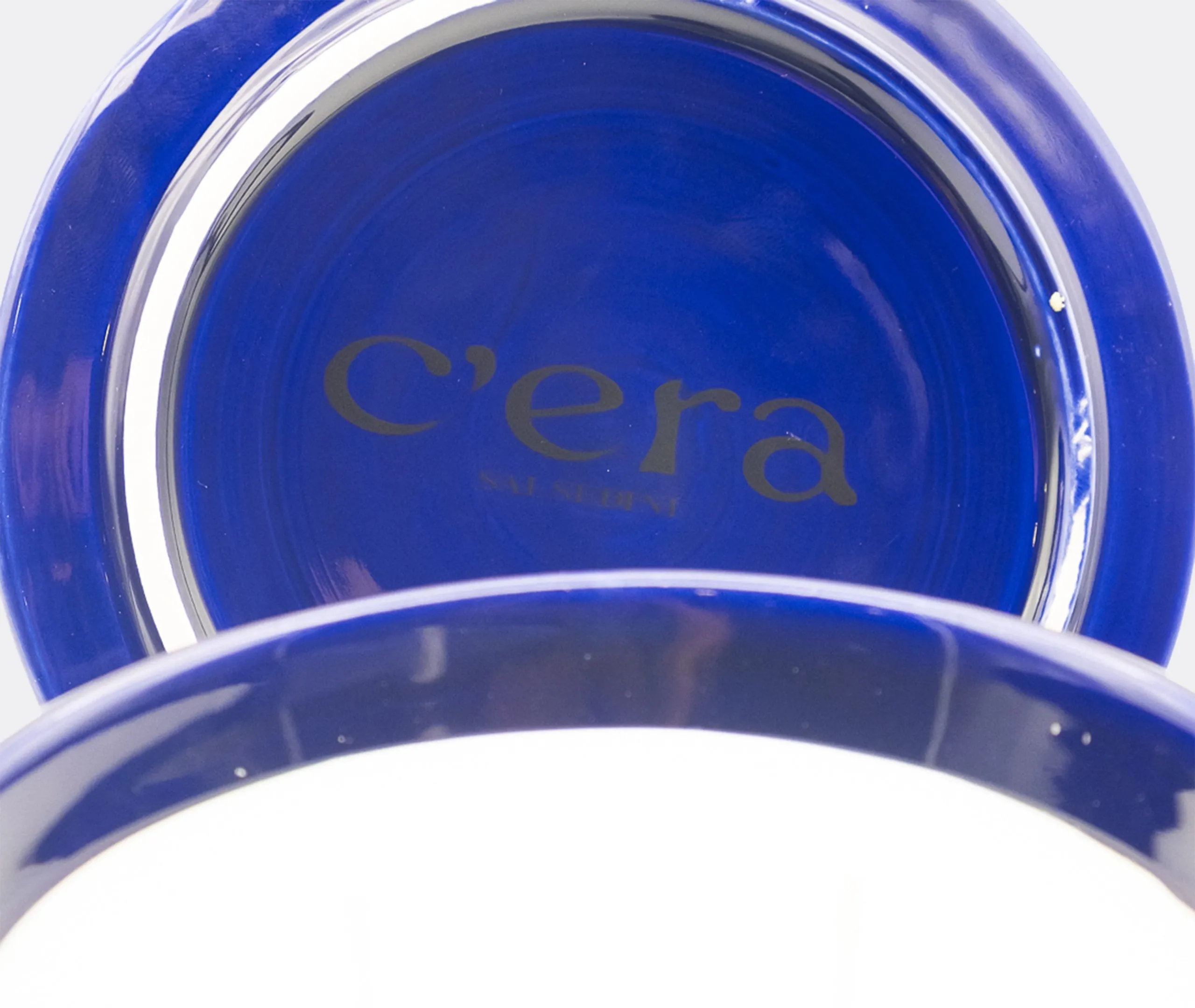 Wok Candle with Lid - Blue, Ceramic