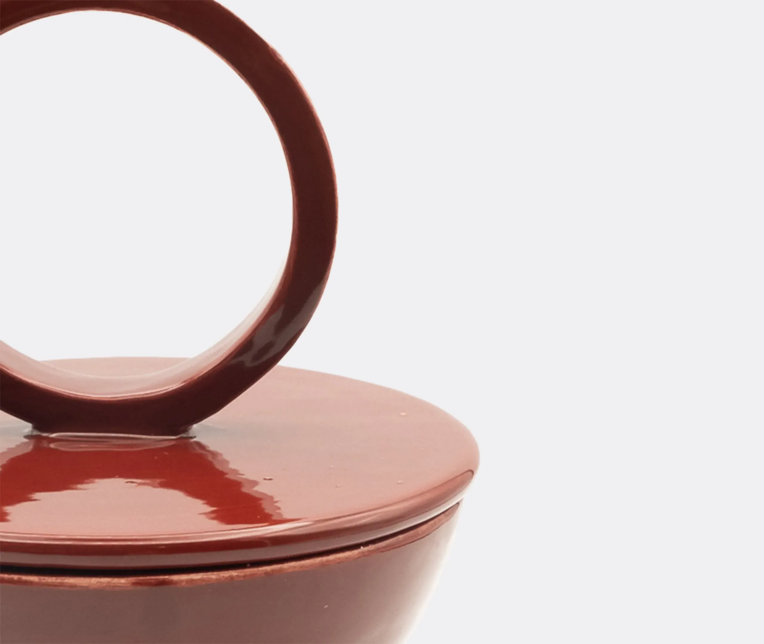 Wok-Shaped Scented Candle - Brown, Ceramic