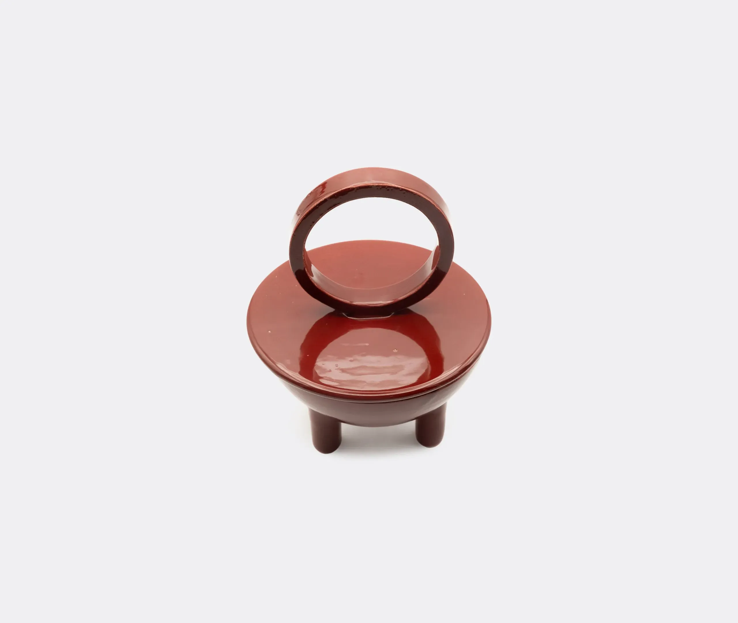 Wok-Shaped Scented Candle - Brown, Ceramic