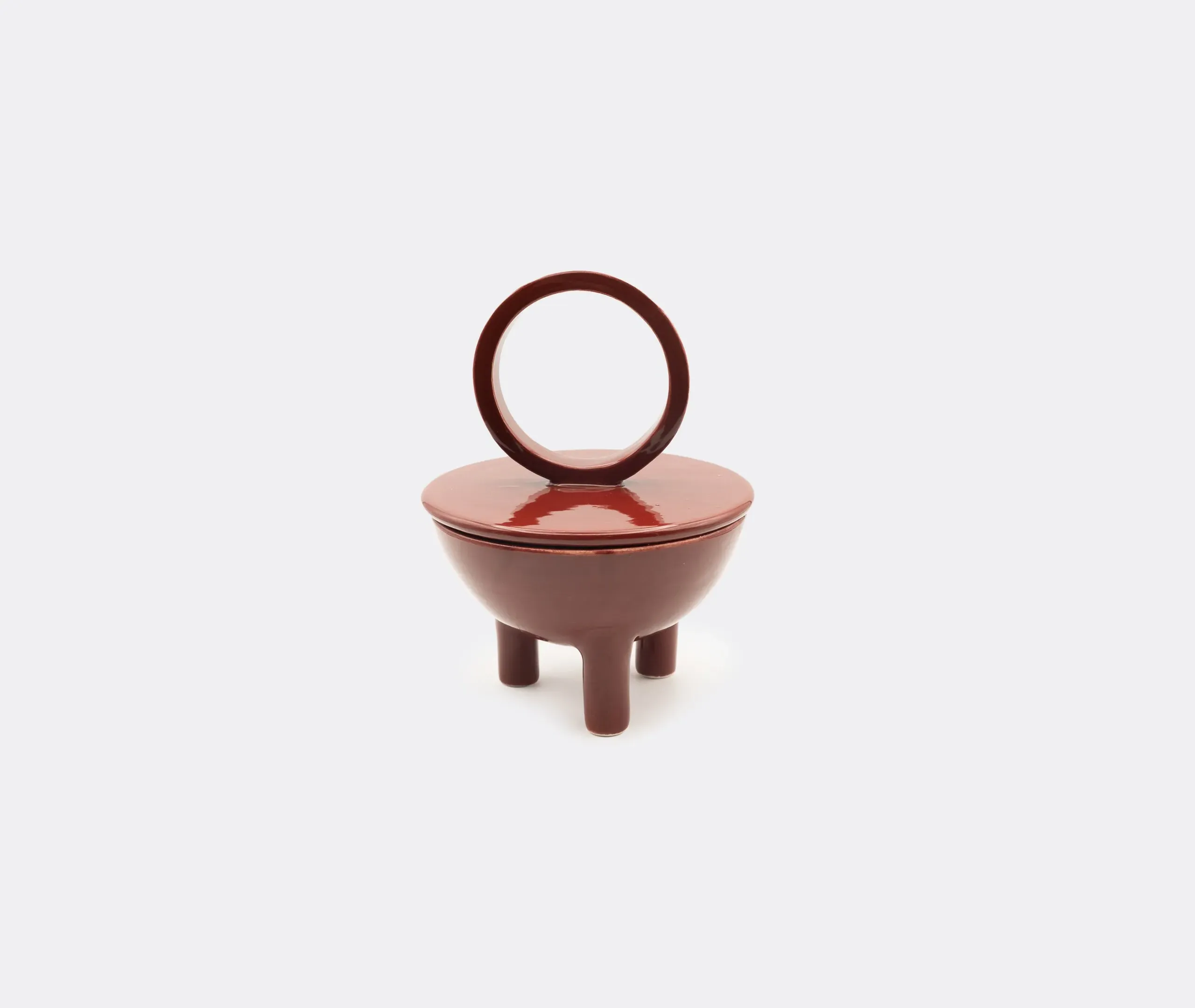 Wok-Shaped Scented Candle - Brown, Ceramic