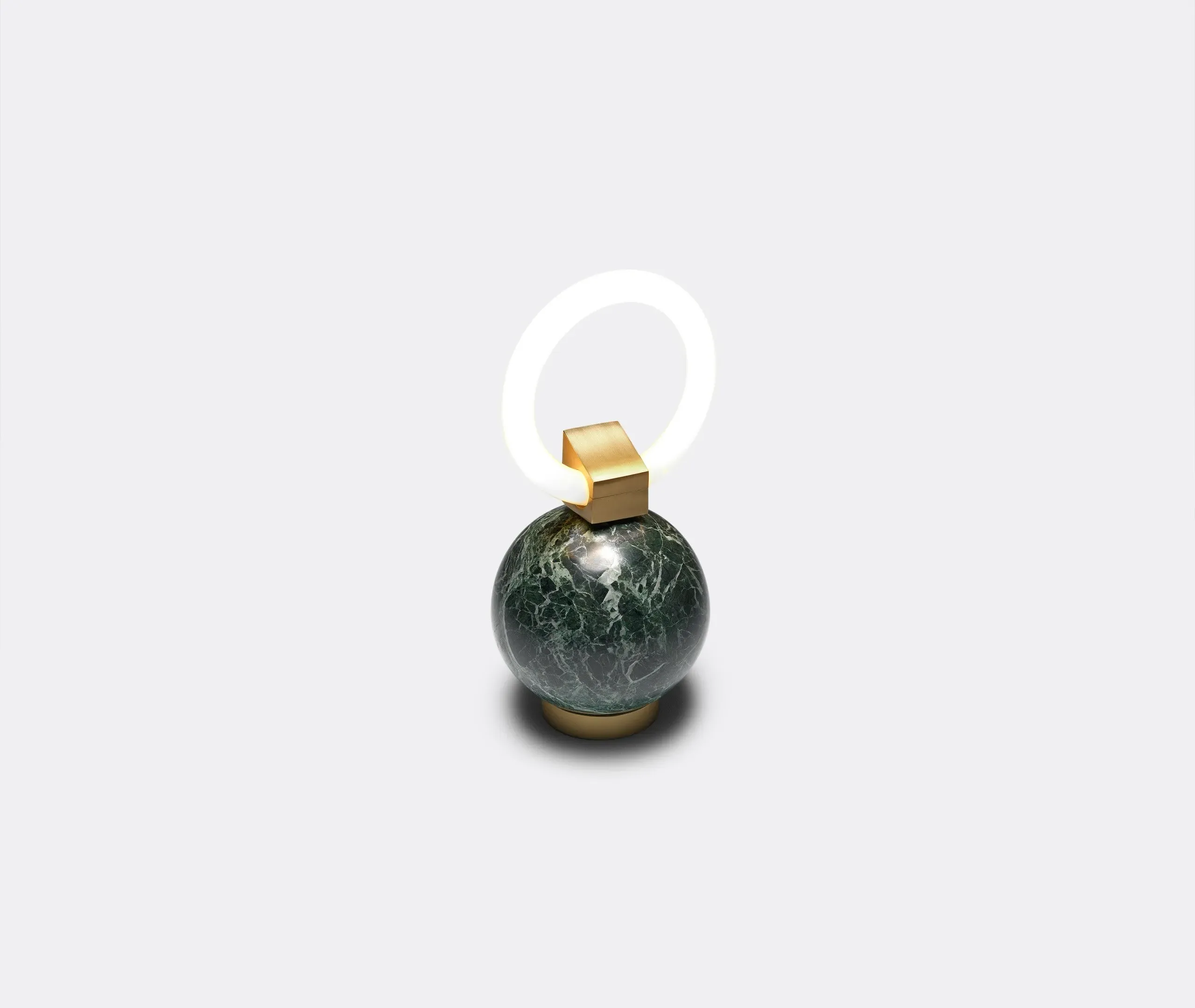 S Floor Lamp with Marble Base - Green, Marble image