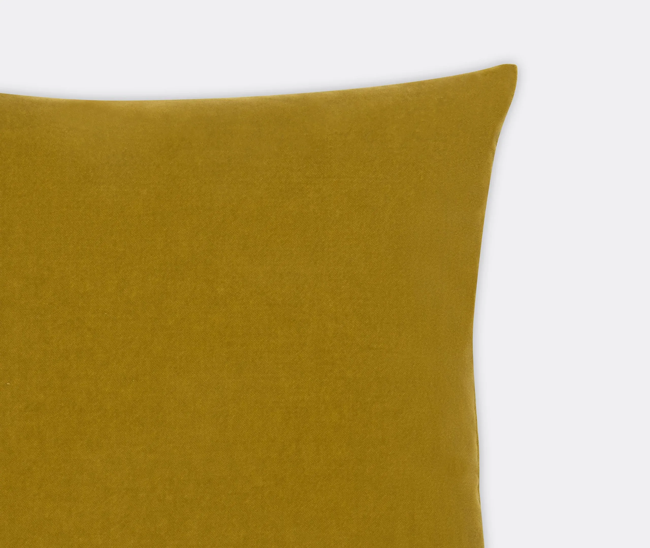 Basic Square Cushion - Golden Olive, Velvet