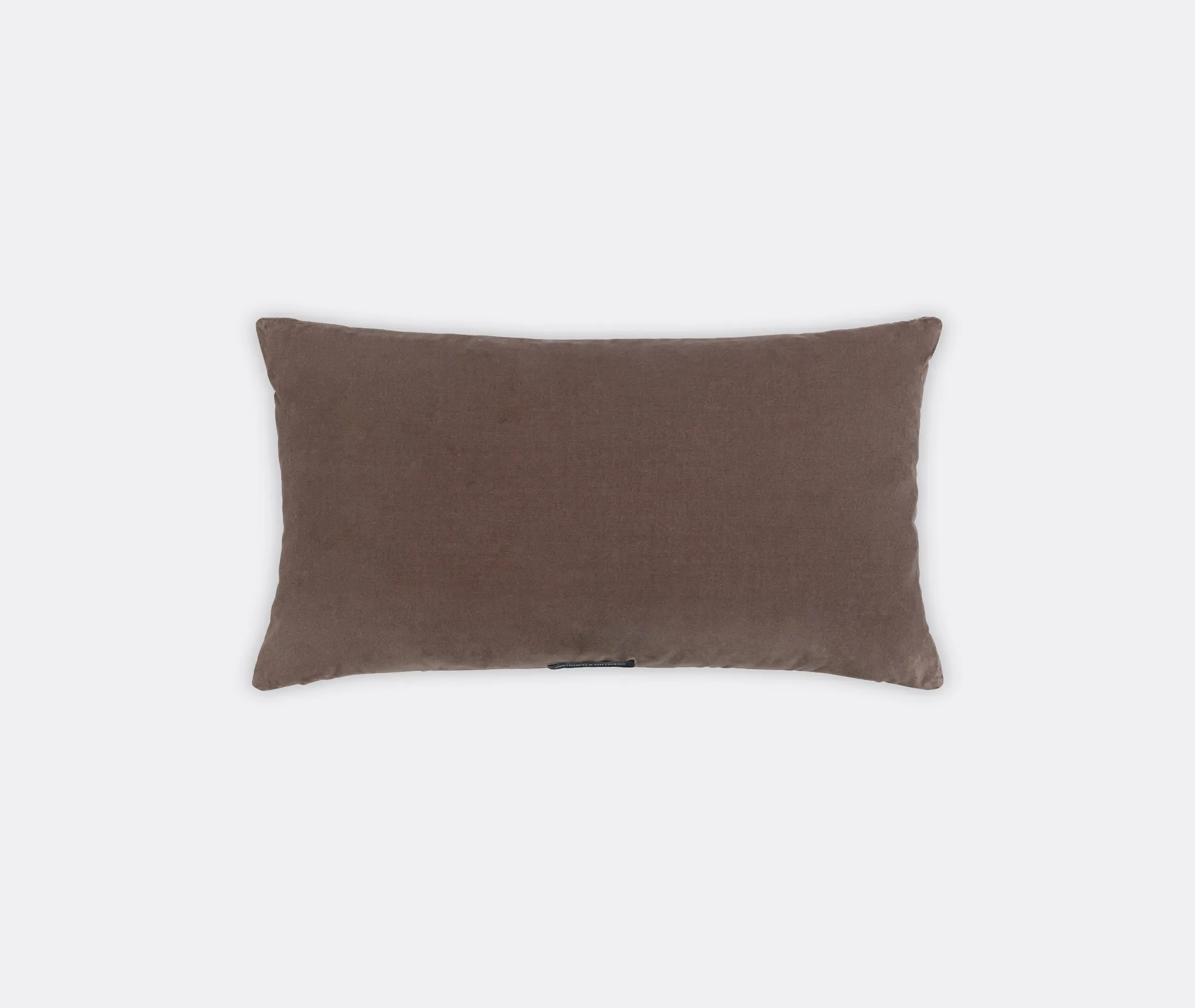 Rectangular Cushion with Diamond Panels - Blue, Velvet