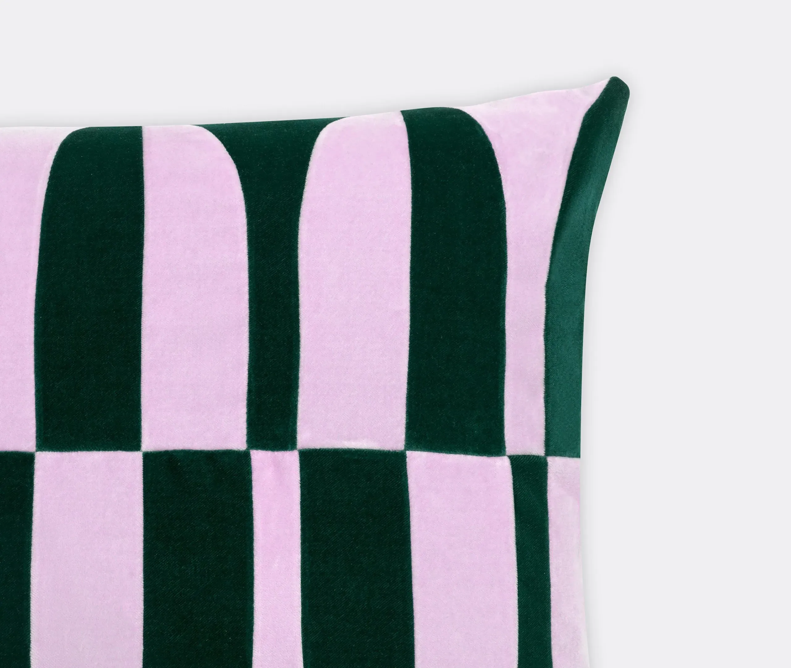 Rectangular Cushion with Panels - Multicolor, Velvet