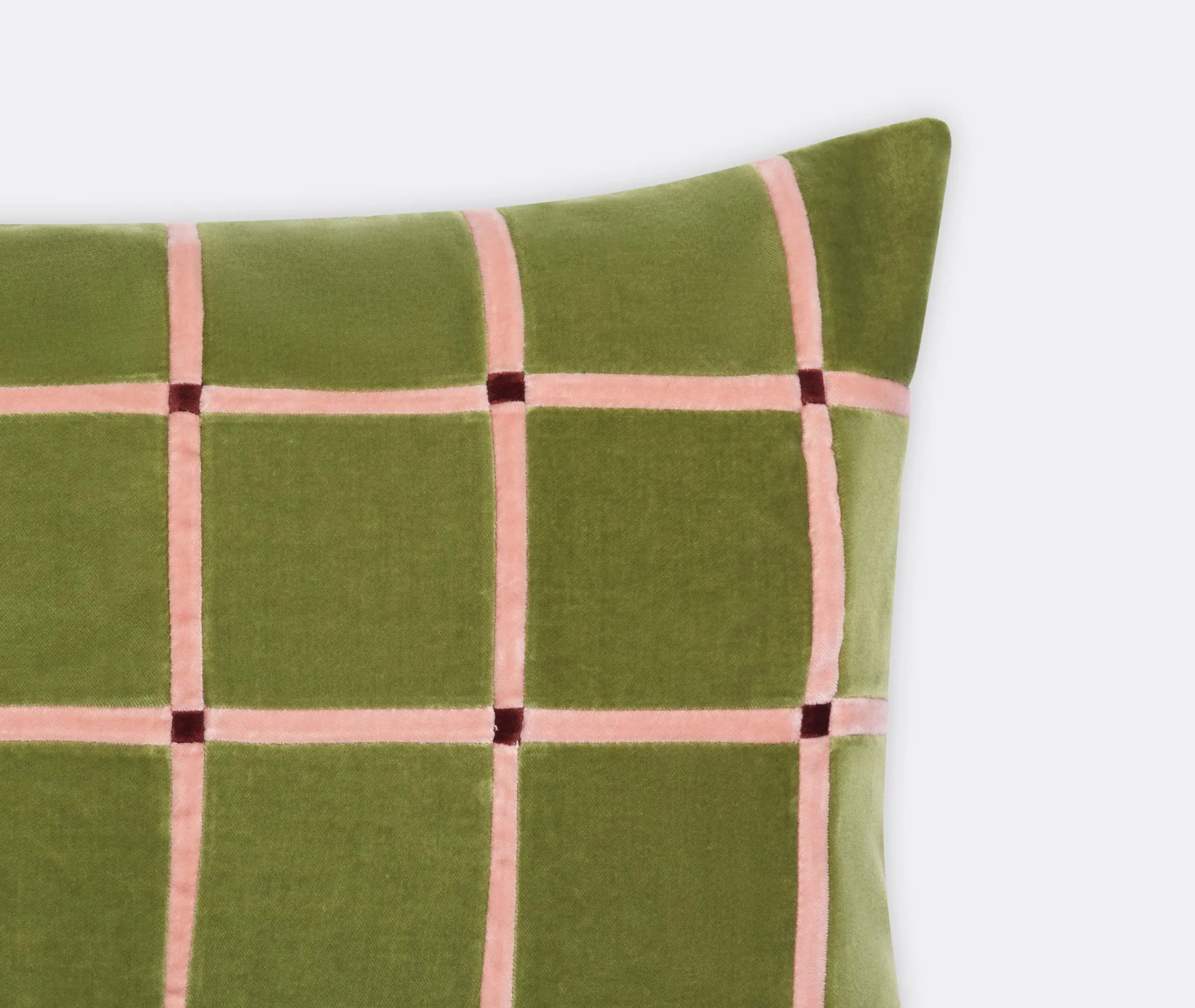 Rectangular Cushion with Pattern - Multicolor, Velvet