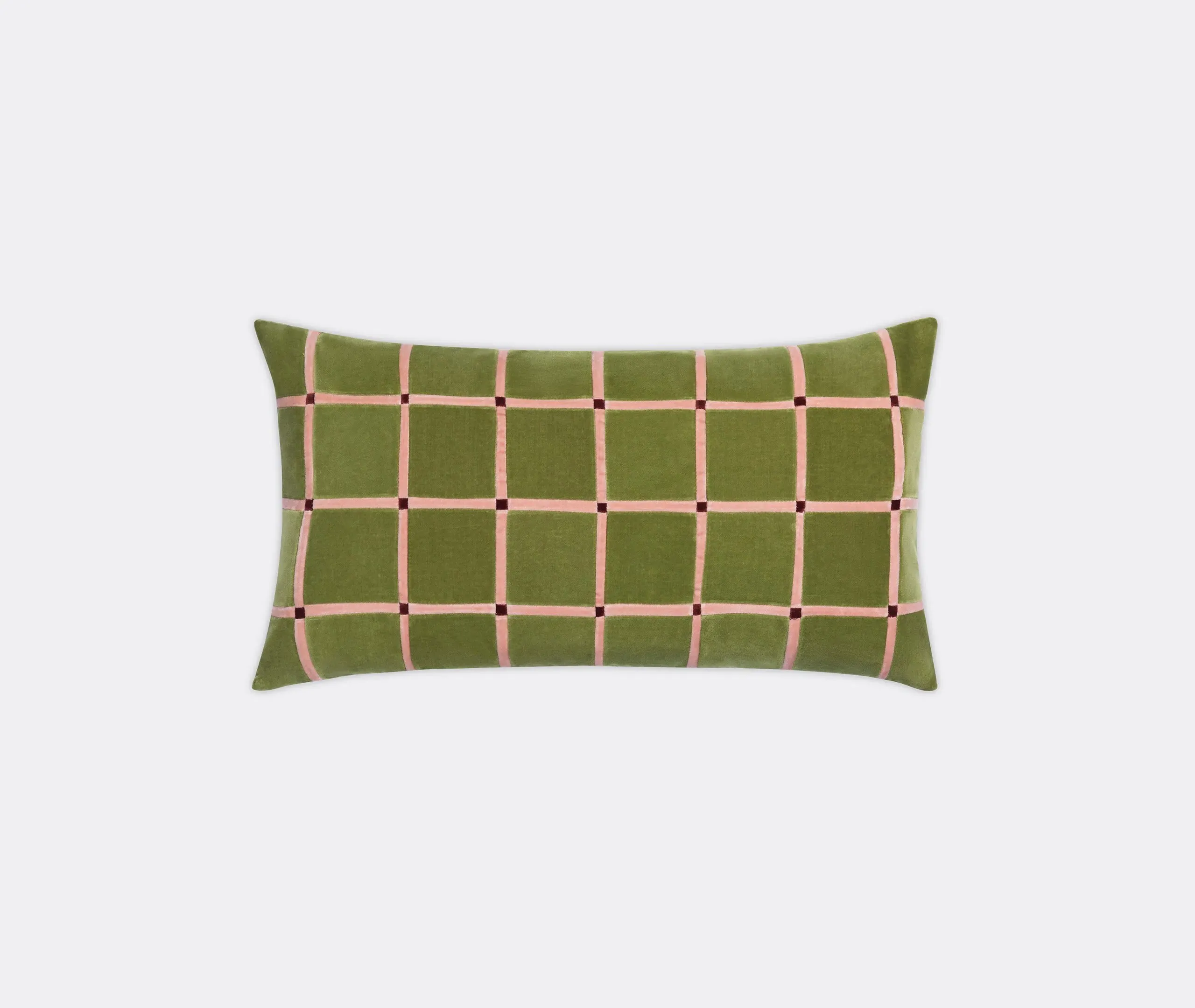 Rectangular Cushion with Pattern - Multicolor, Velvet