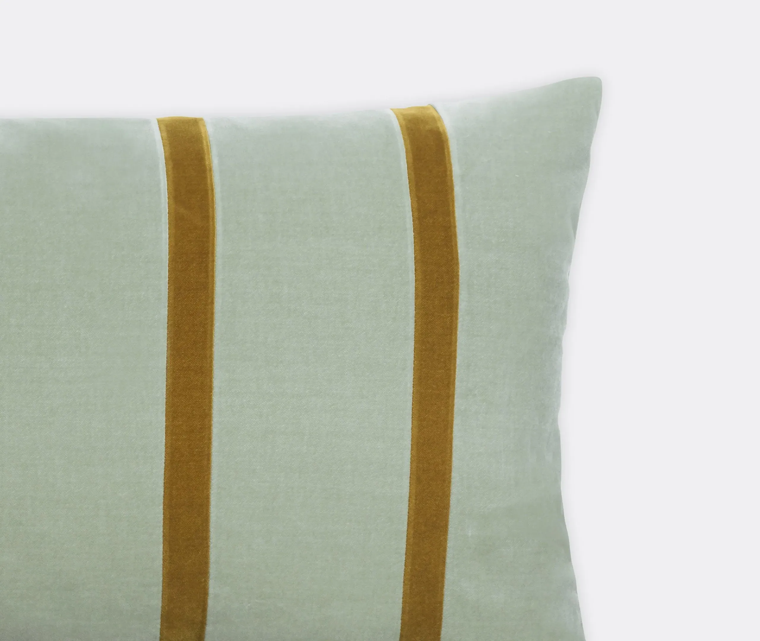 Rectangular Cushion with Stripes - Multicolor, Velvet