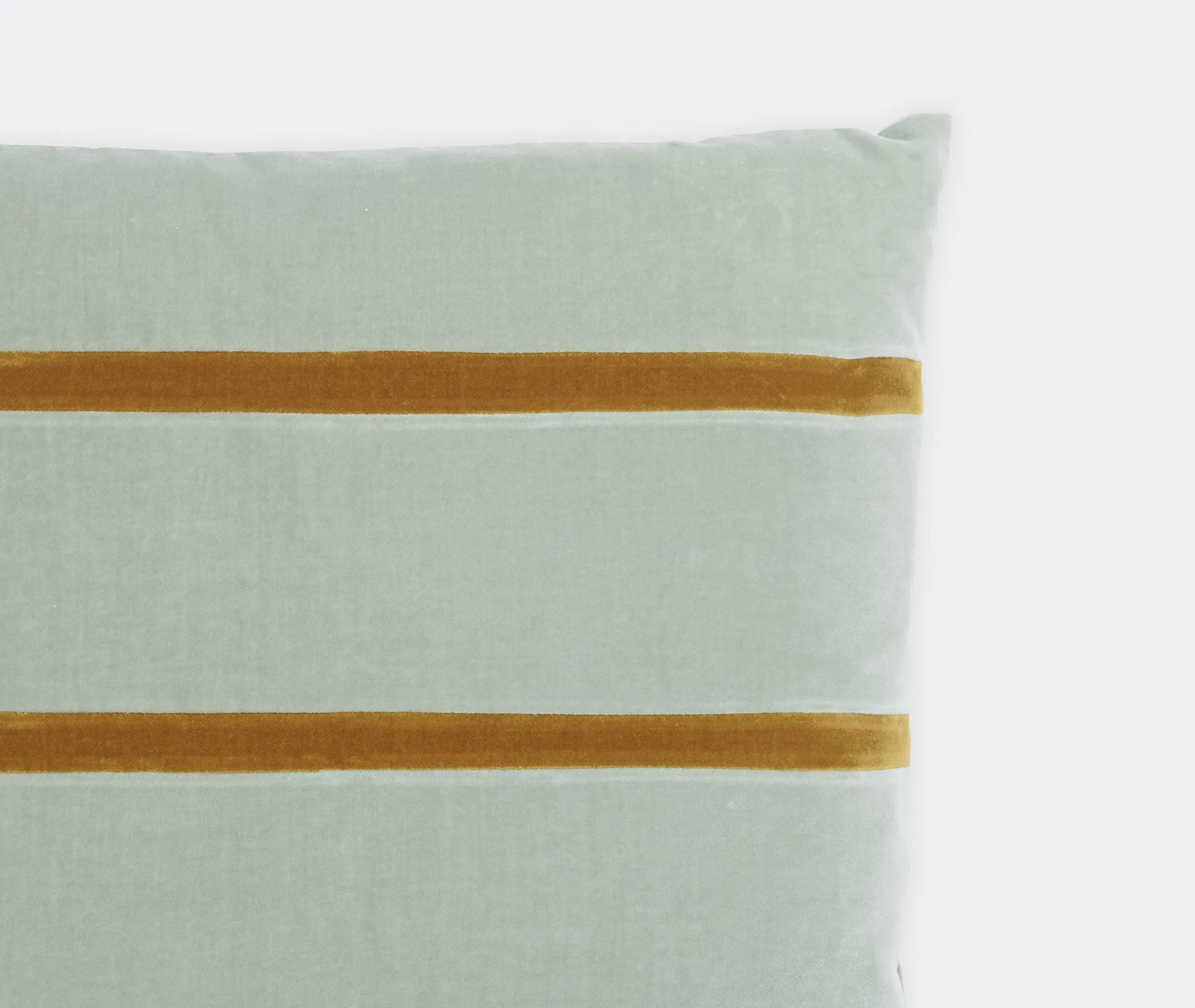 Square Cushion with Stripes - Multicolor, Velvet