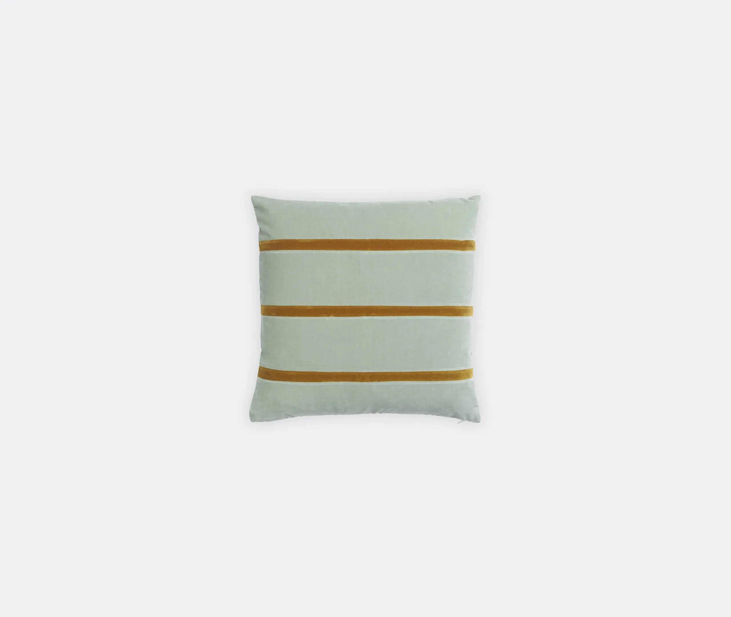 Square Cushion with Stripes - Multicolor, Velvet image