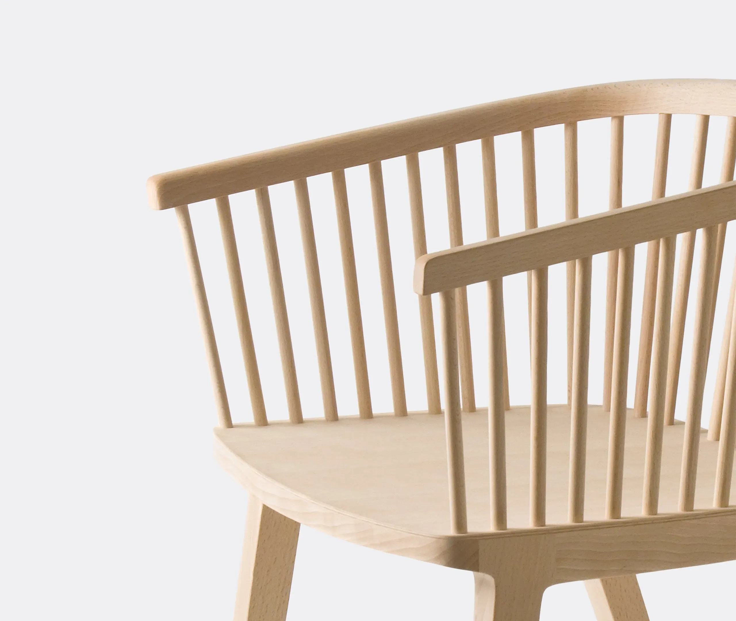 Armchair with Vertical Rods - Beech Wood