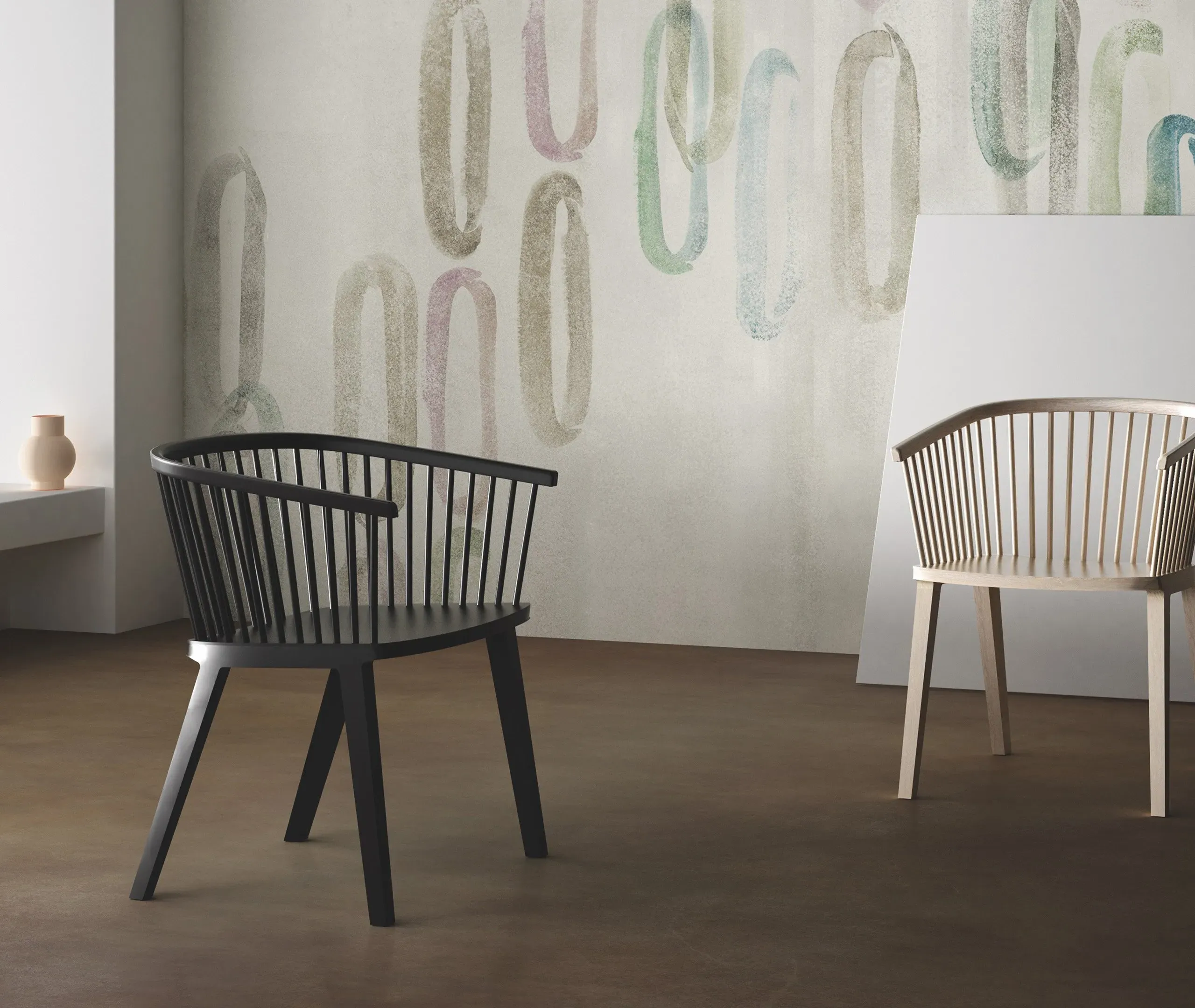 Armchair with Vertical Rods - Beech Wood