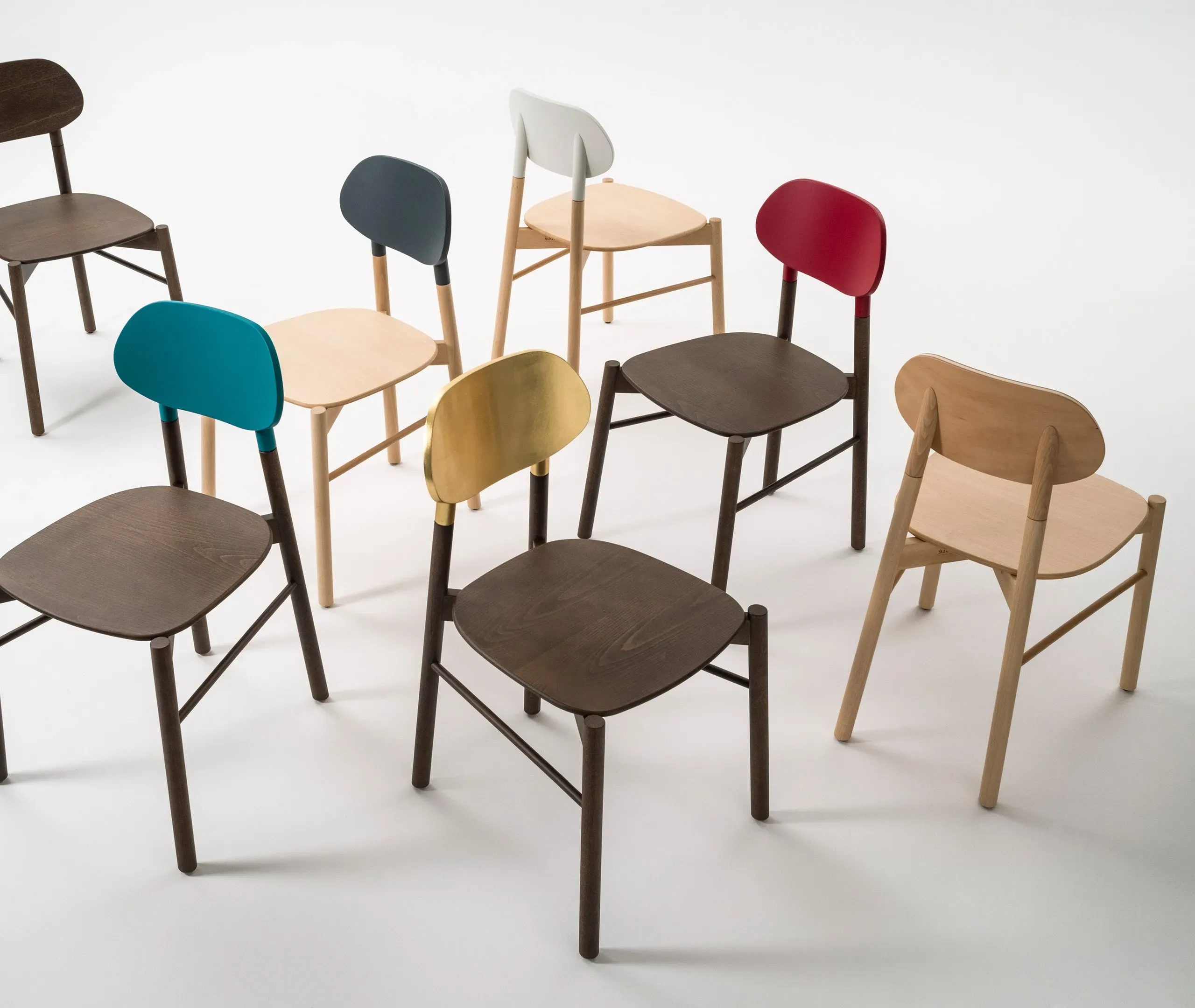 Dining Chair with Gold Leaf - Beech Wood