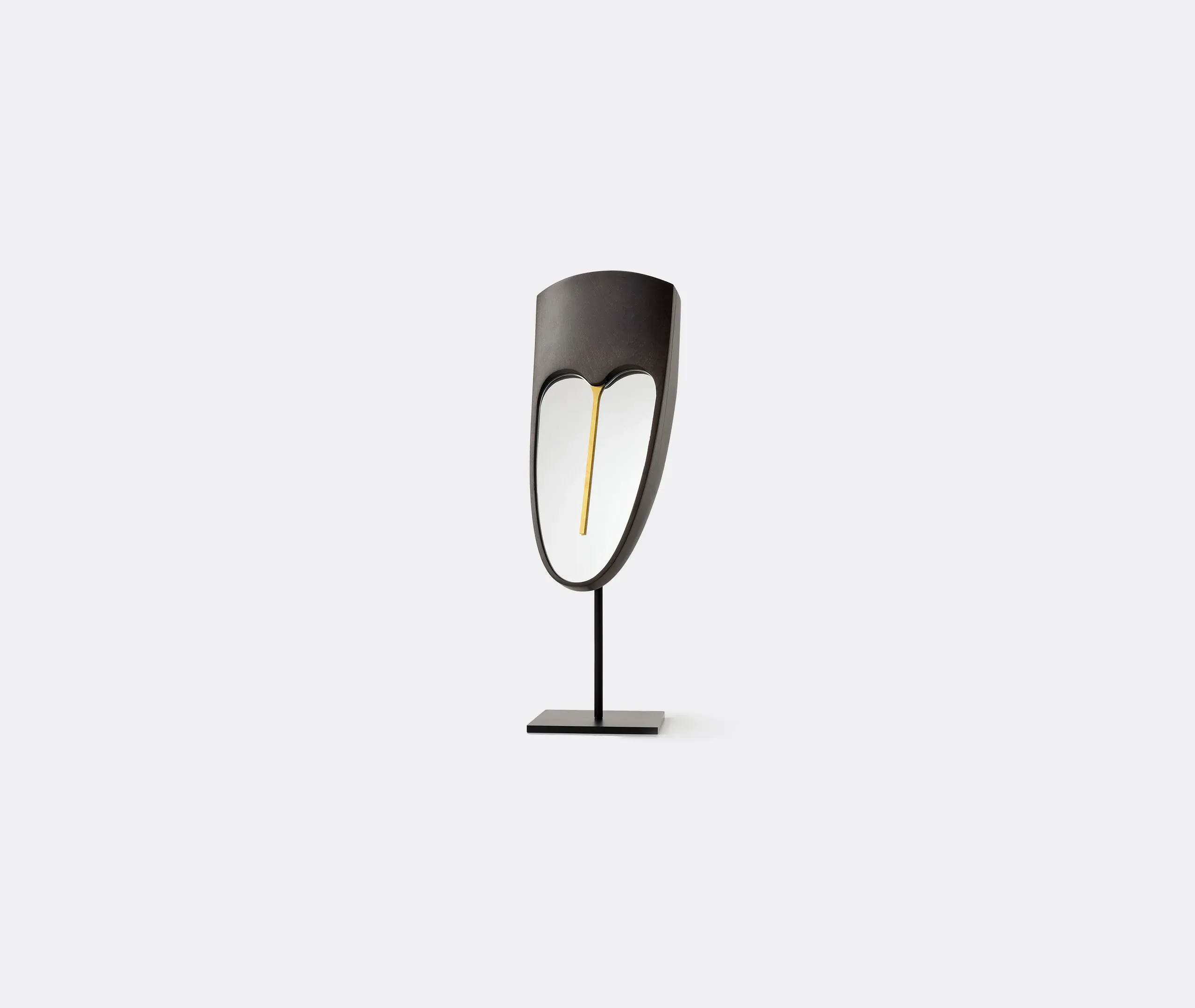 Sculptural Mirror with Stand - Wengé, Wood