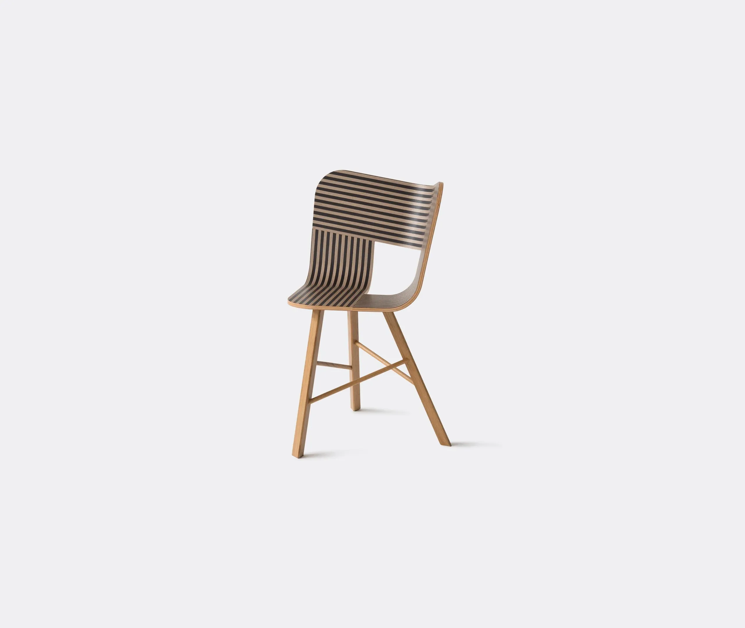 Tria Chair with Ribbon Backrest - Black, Oak